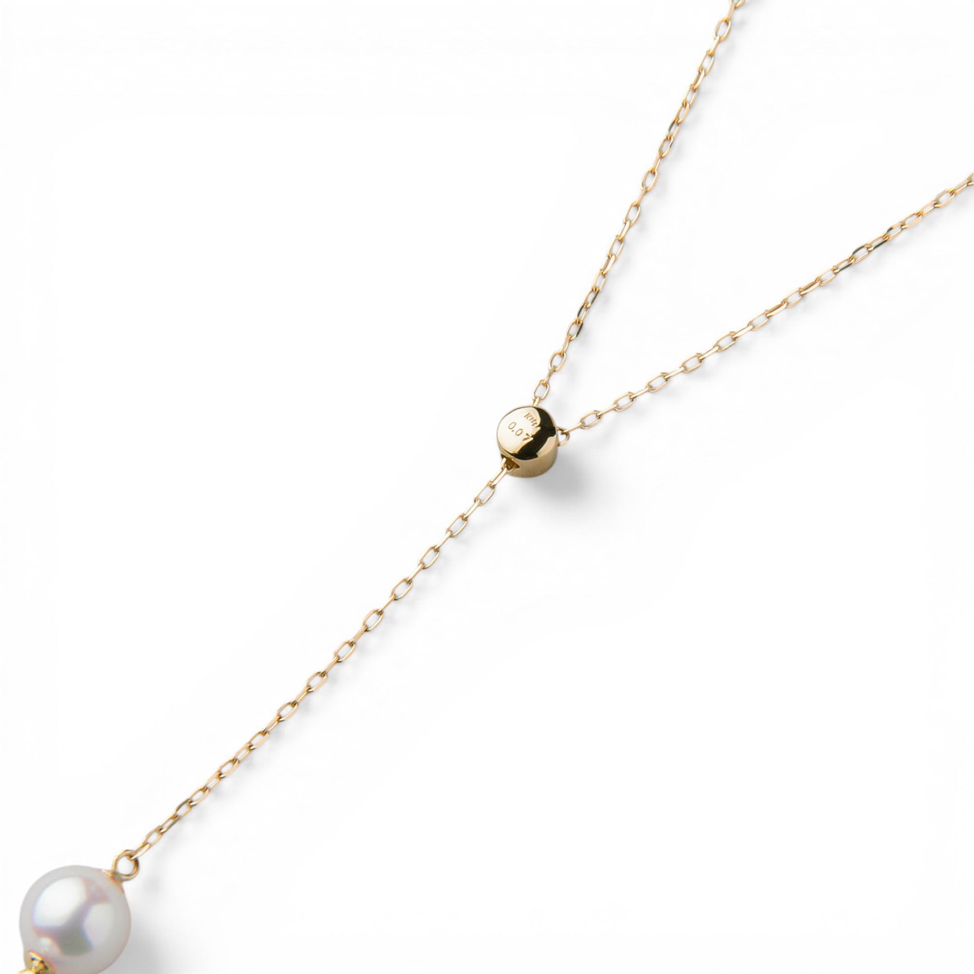 Carina Akoya Pearl Pendant 5.5-8.0mm K18YG Y-Shape/Adjustable