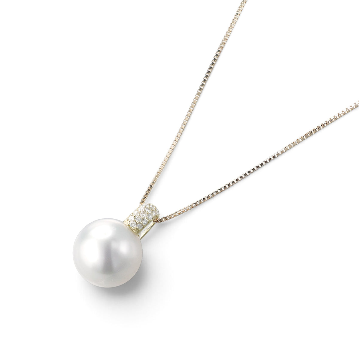 South Sea White Pearl Pendant 10mmUP K18YG