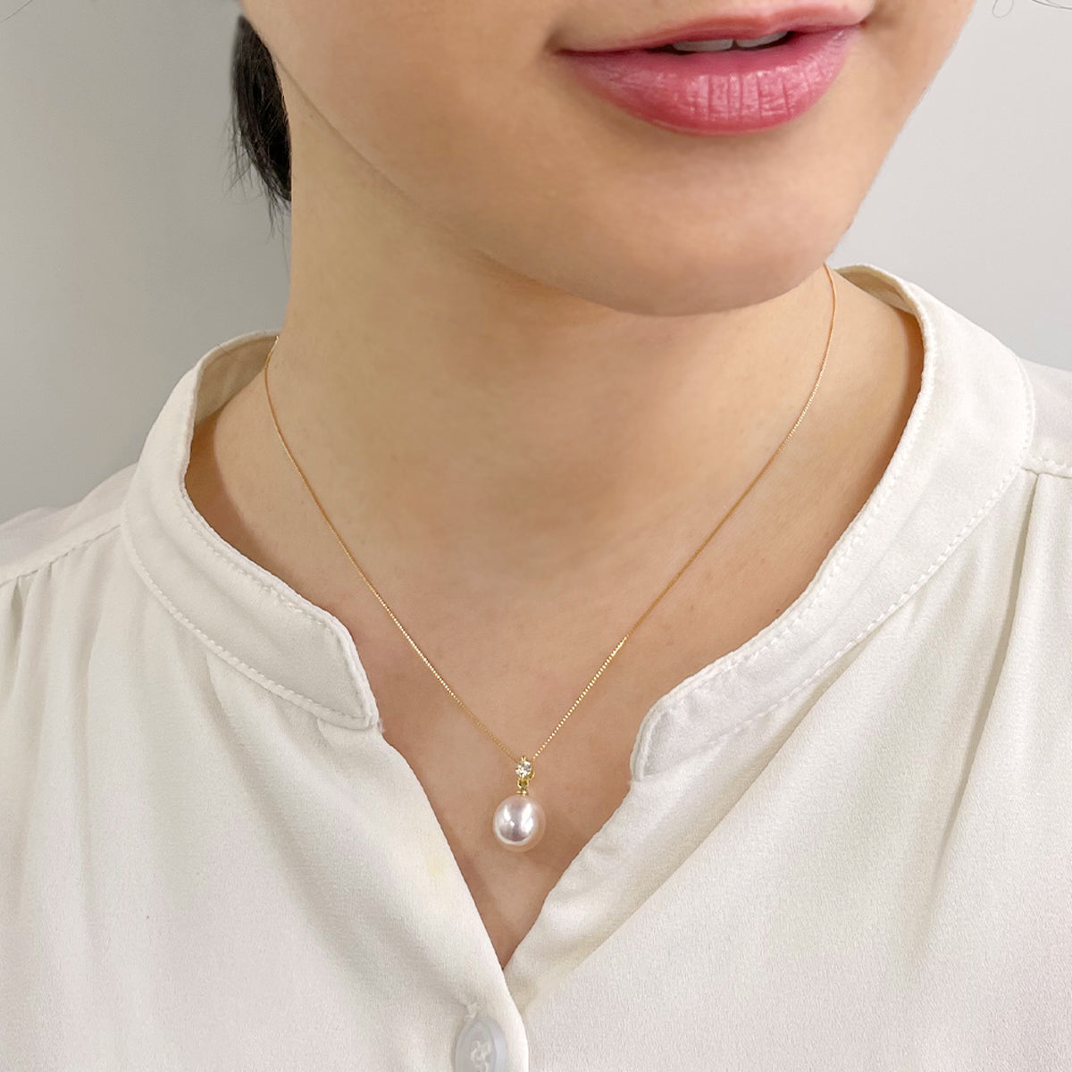 Aurora HANADAMA Akoya Pearl Pendant 8.5–9.0mm K18YG -Premium-