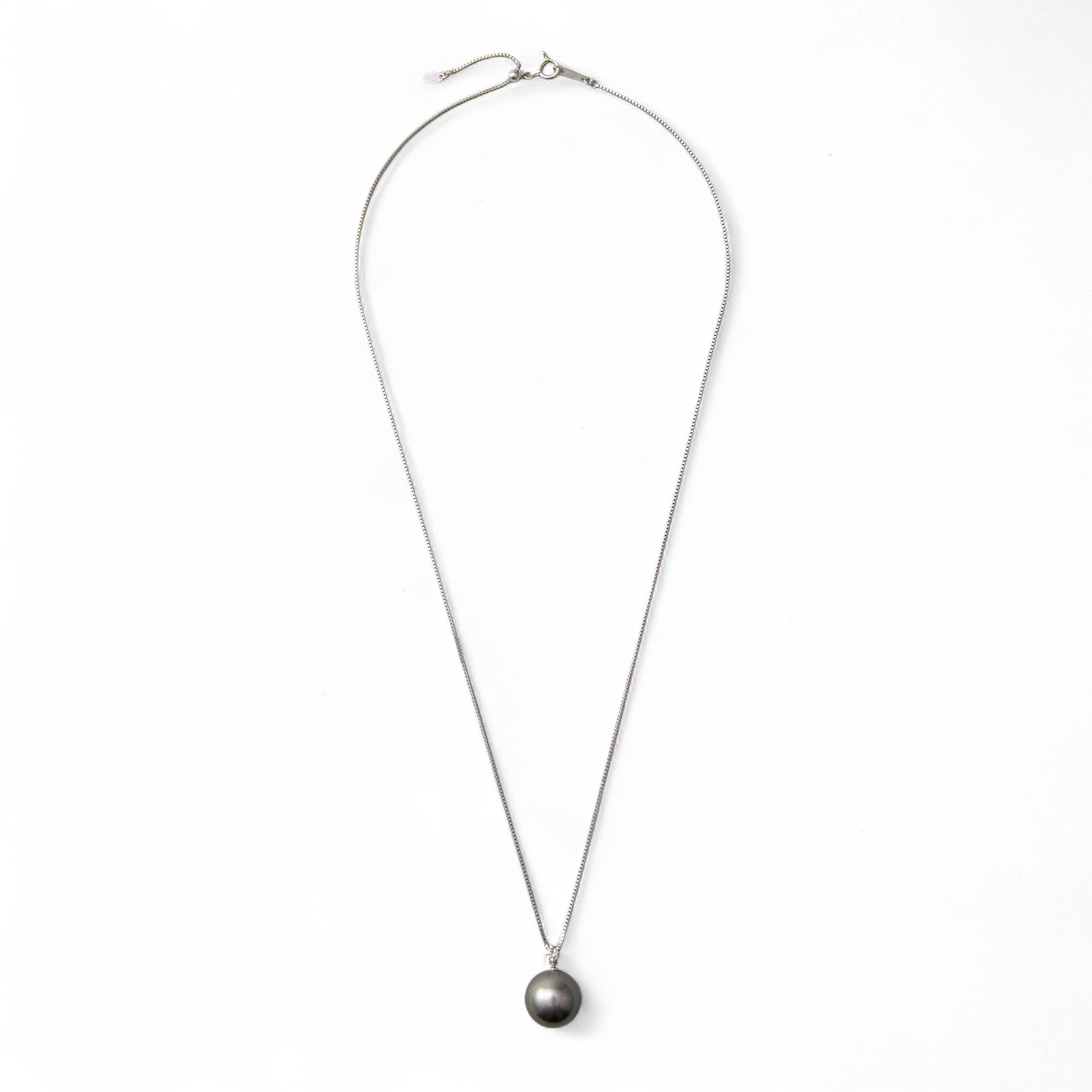 Tahitian+ Tahitian Black Pearl Pendant 11mmUP K18WG