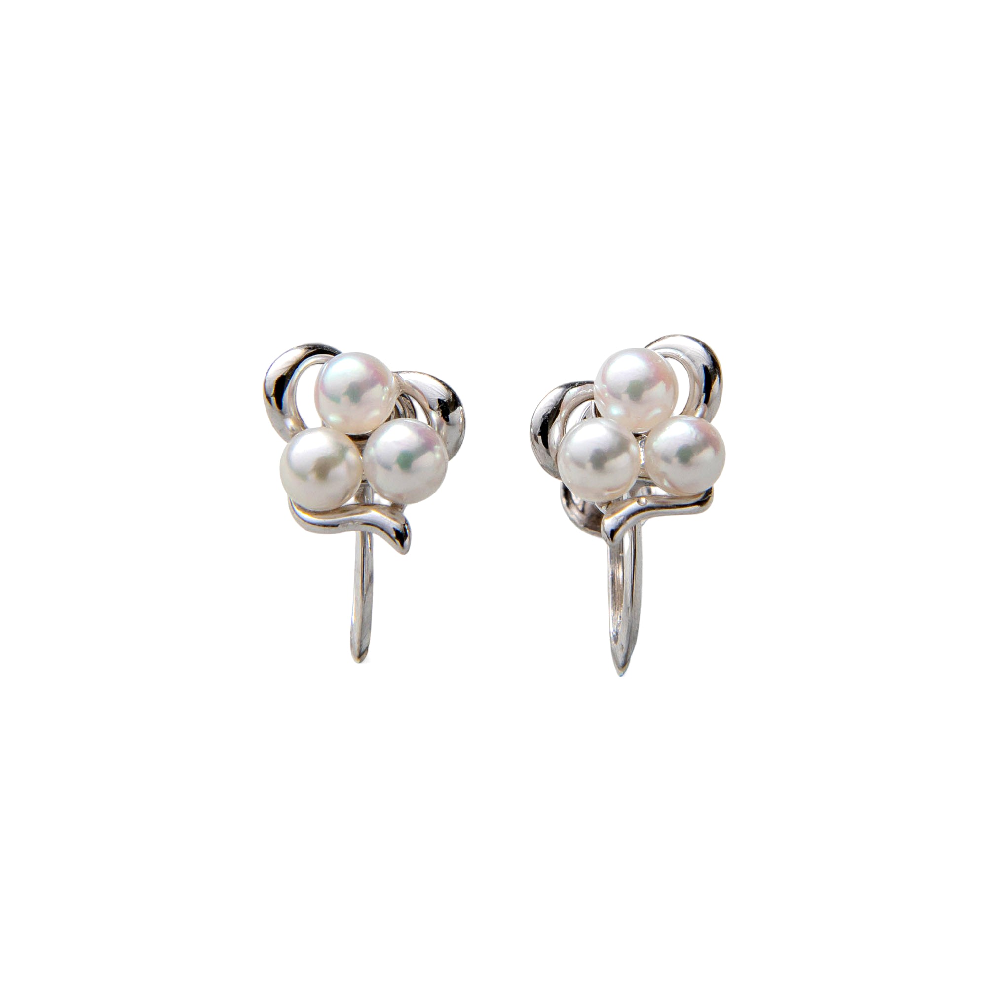 Petit Claire Akoya Pearl Clip-on Earrings 3.0-3.5mm K14WG