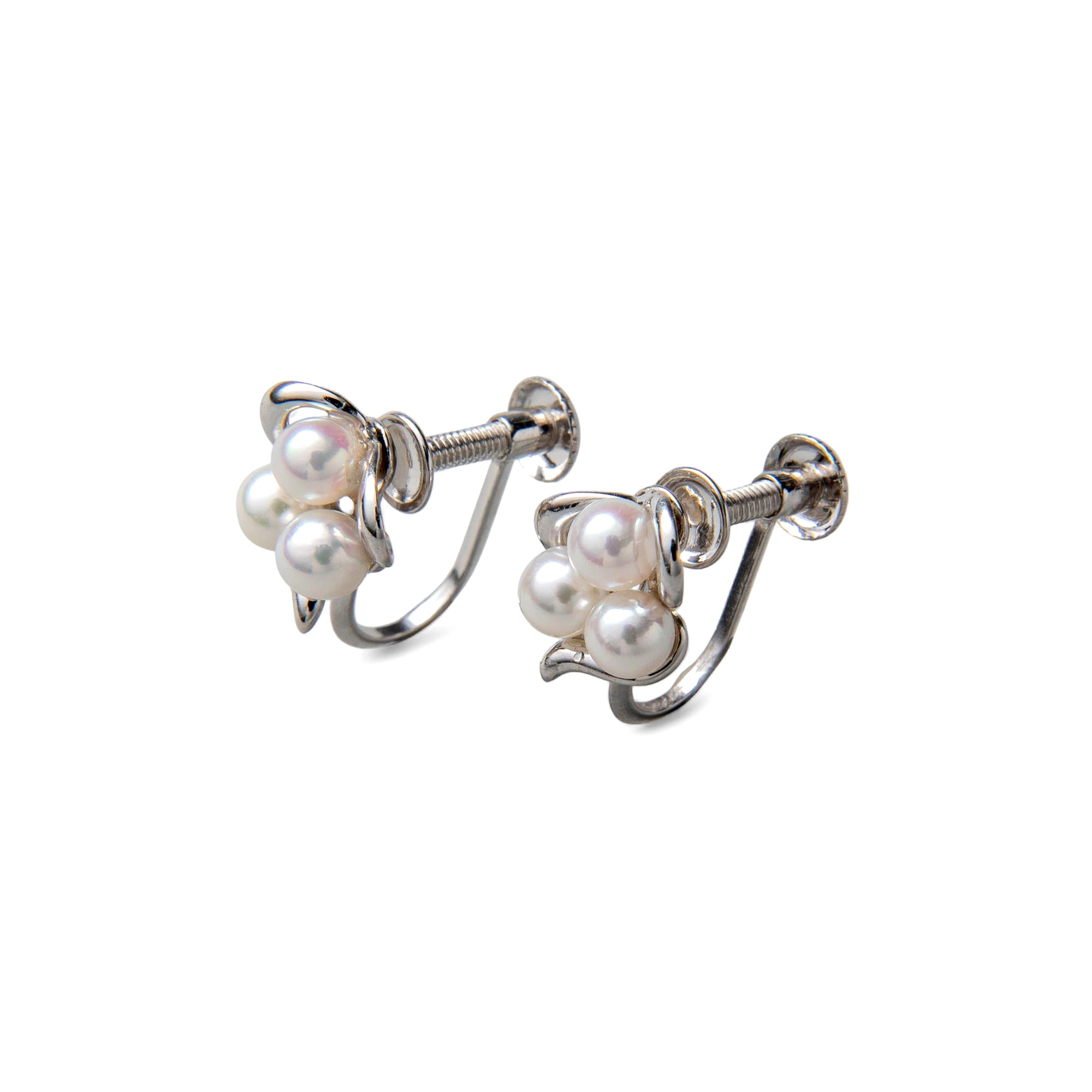 Petit Claire Akoya Pearl Clip-on Earrings 3.0-3.5mm K14WG