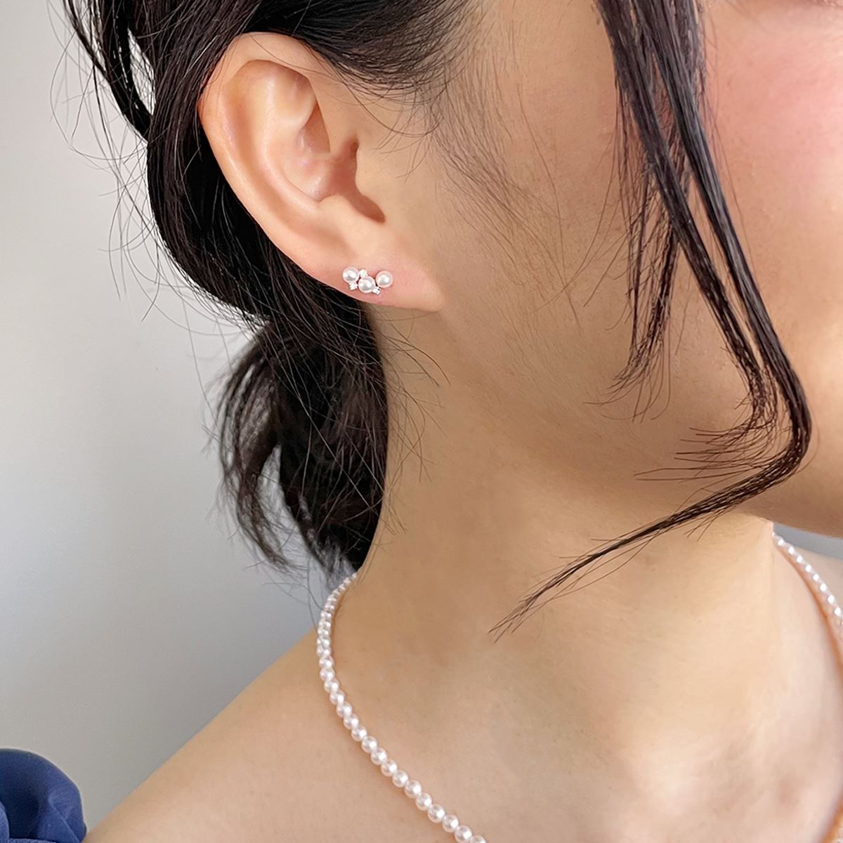 Petit Claire Akoya Pearl Earrings 3.0-3.5mm PT900