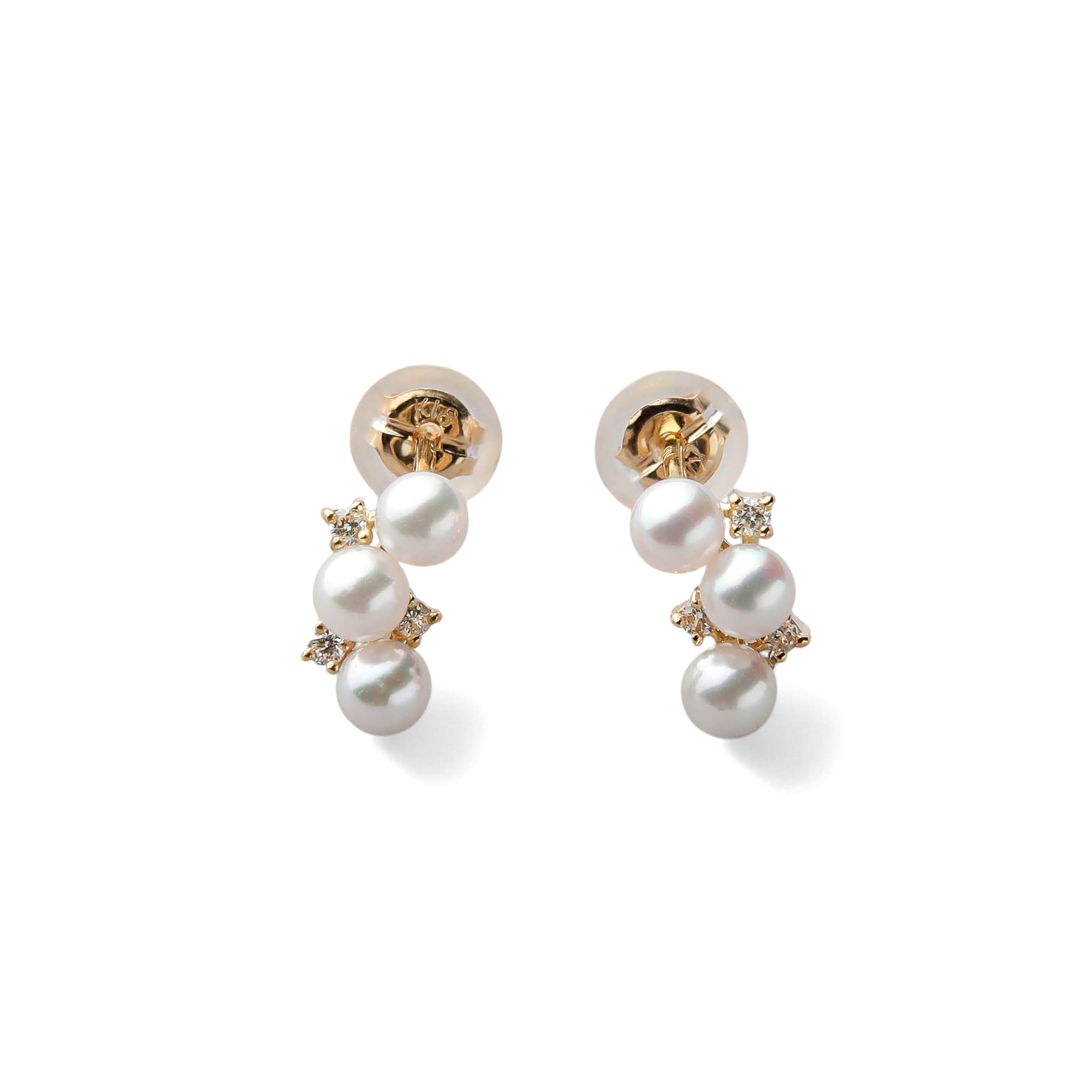 Petit Claire Akoya Pearl Earrings 3.0-3.5mm K18YG