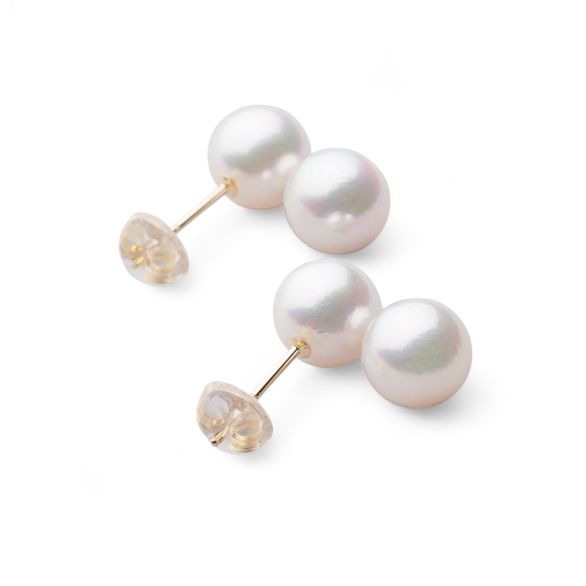 Carina Akoya Pearl Double Earrings 7.5-8.0mm K18YG