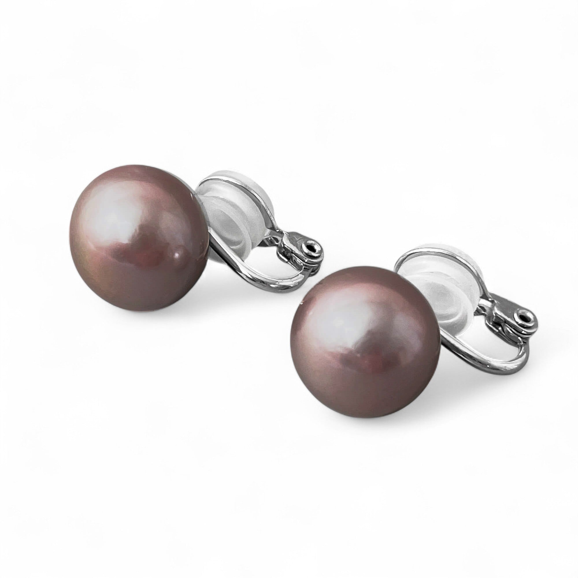 Mauvette Freshwater Pearl Clip-on Earrings 12mmUP K14WG