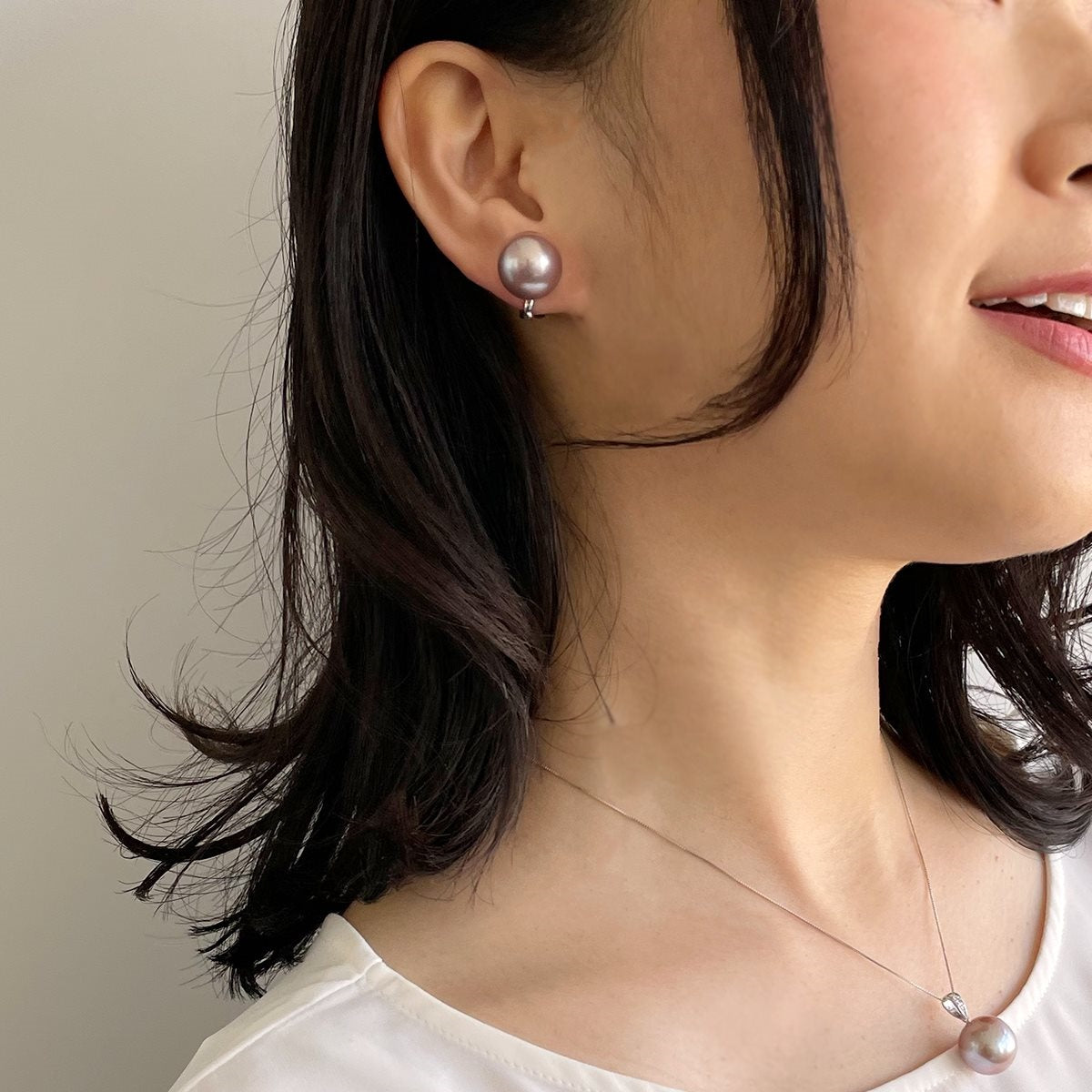 Mauvette Freshwater Pearl Clip-on Earrings 12mmUP K14WG