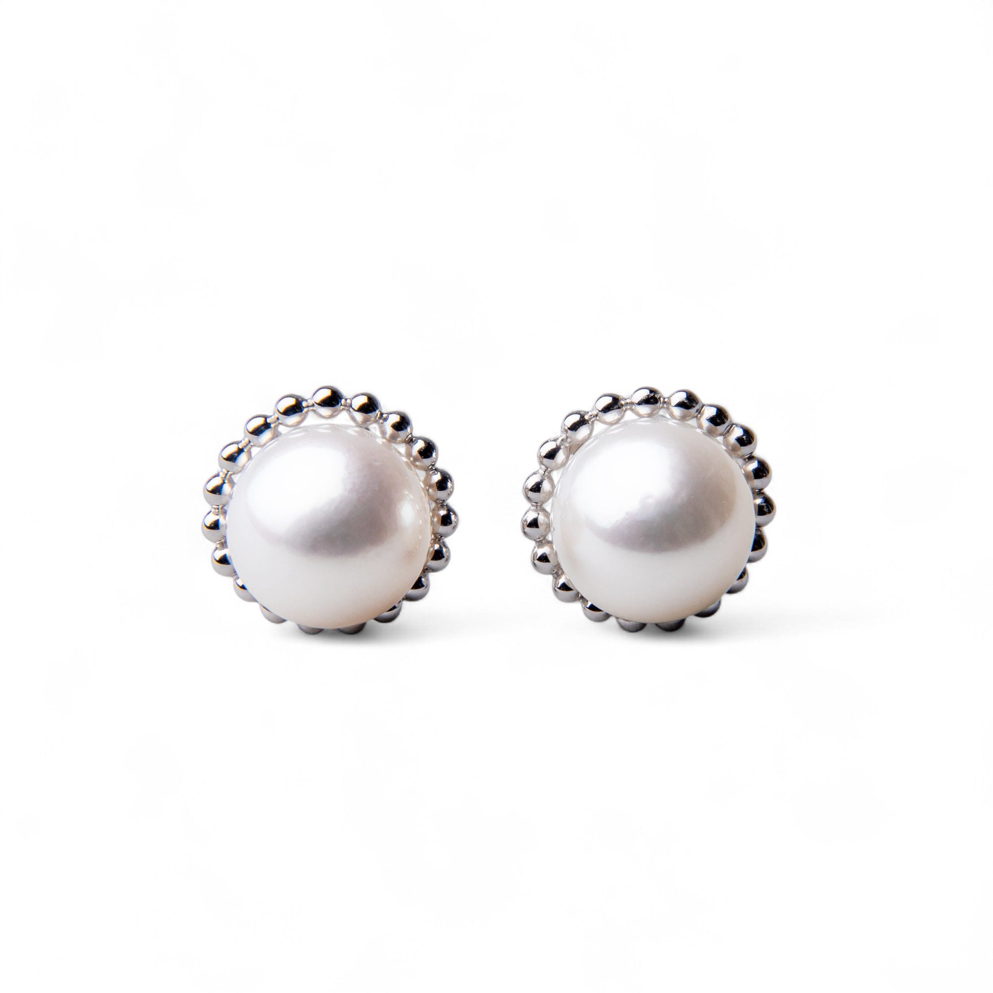 LUXE Akoya Pearl Earrings 9.0-9.5mm K18WG/K18YG