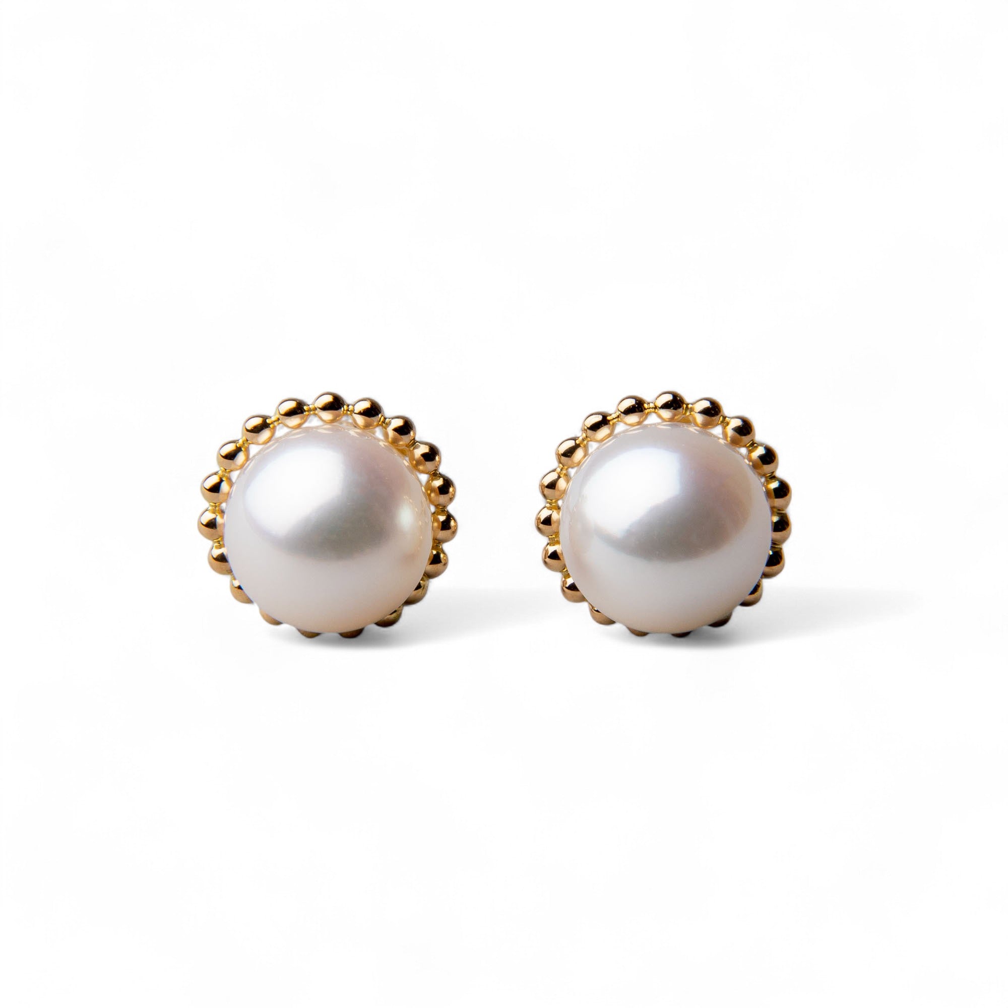 LUXE Akoya Pearl Earrings 9.0-9.5mm K18WG/K18YG