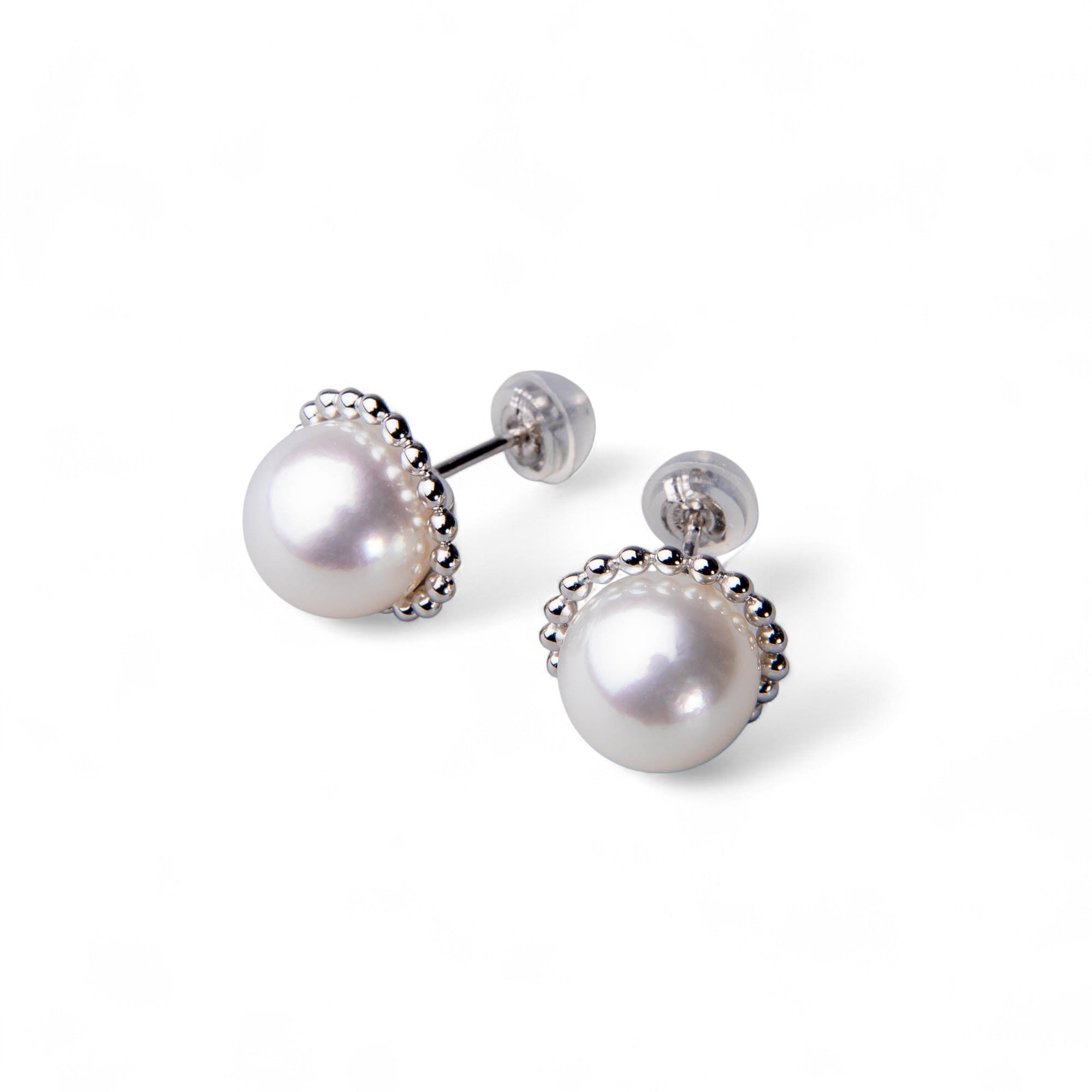 LUXE Akoya Pearl Earrings 9.0-9.5mm K18WG/K18YG