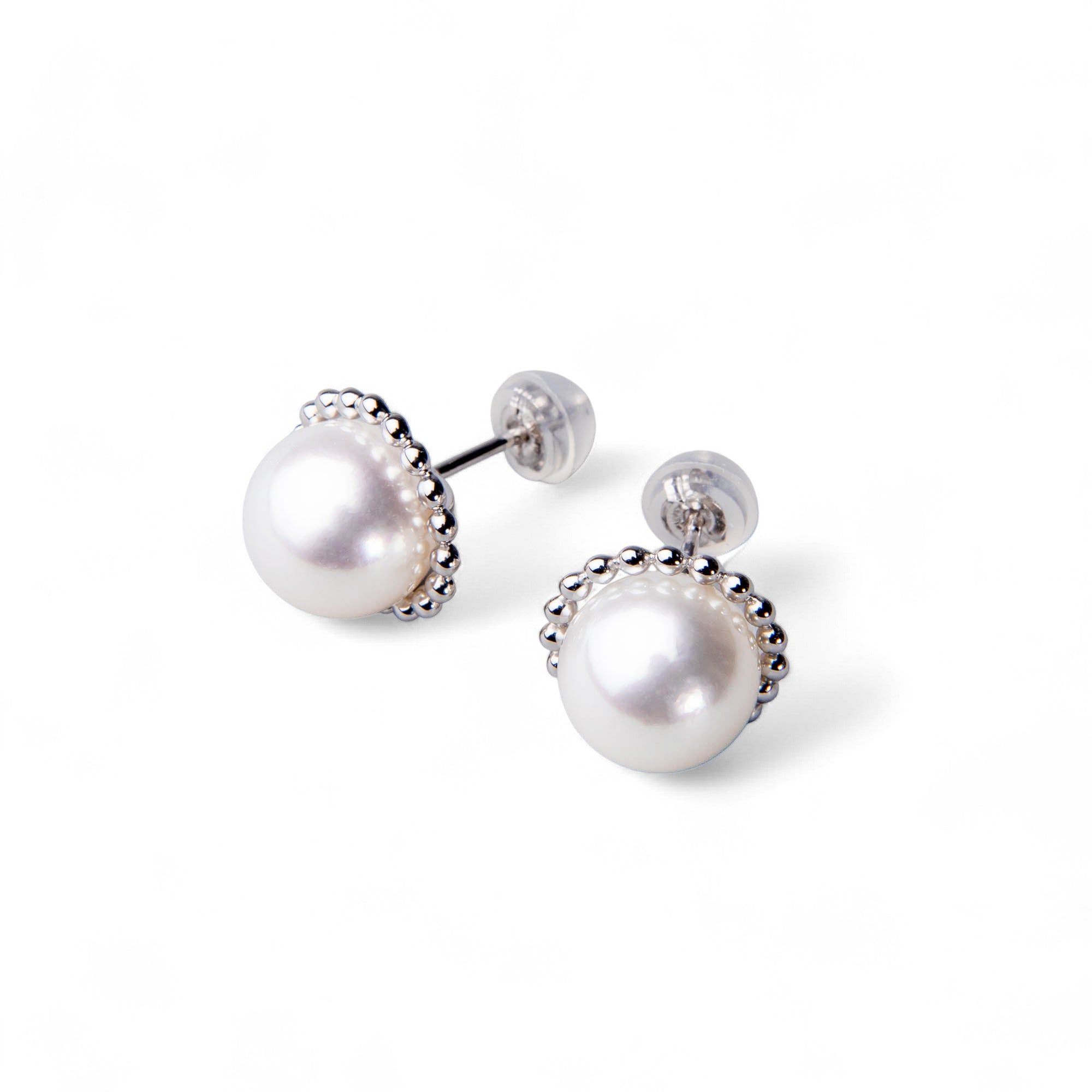 LUXE Akoya Pearl Earrings 9.0-9.5mm K18WG/K18YG