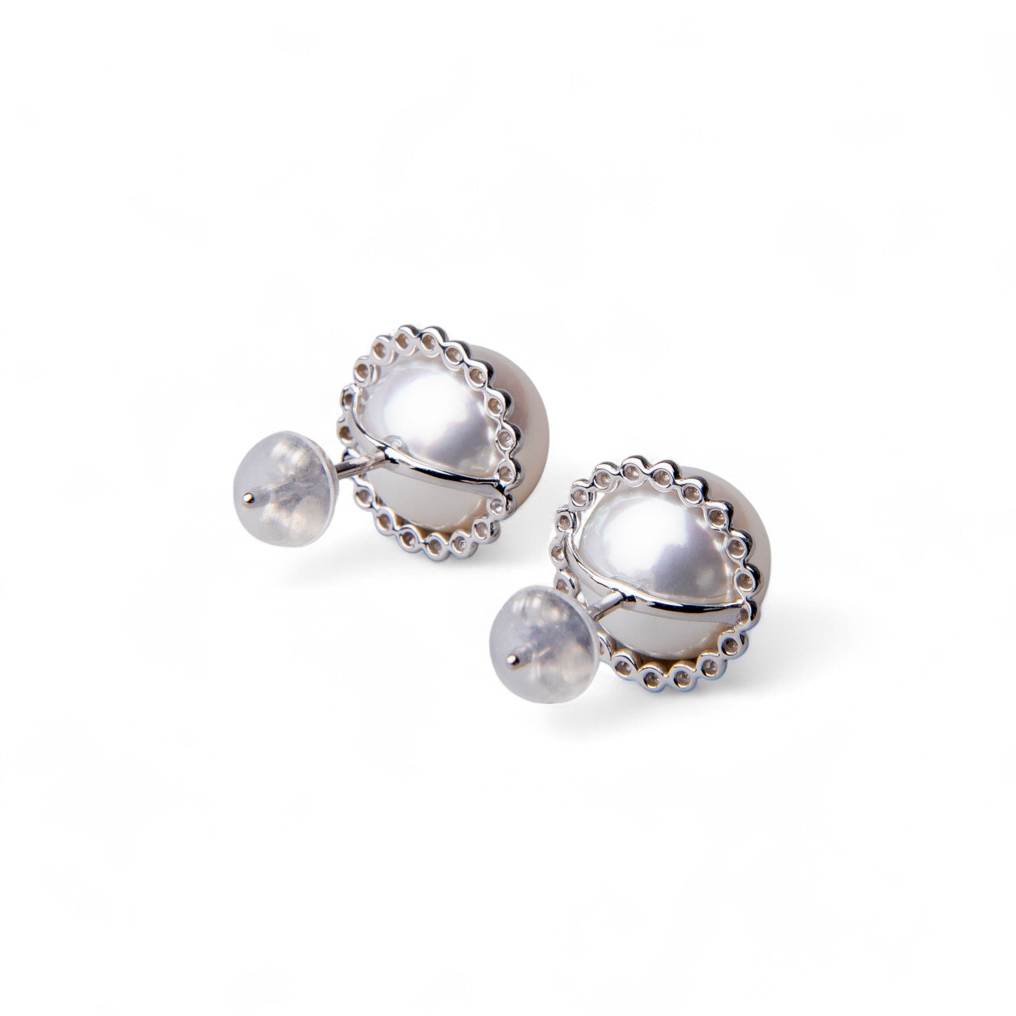 LUXE Akoya Pearl Earrings 9.0-9.5mm K18WG/K18YG