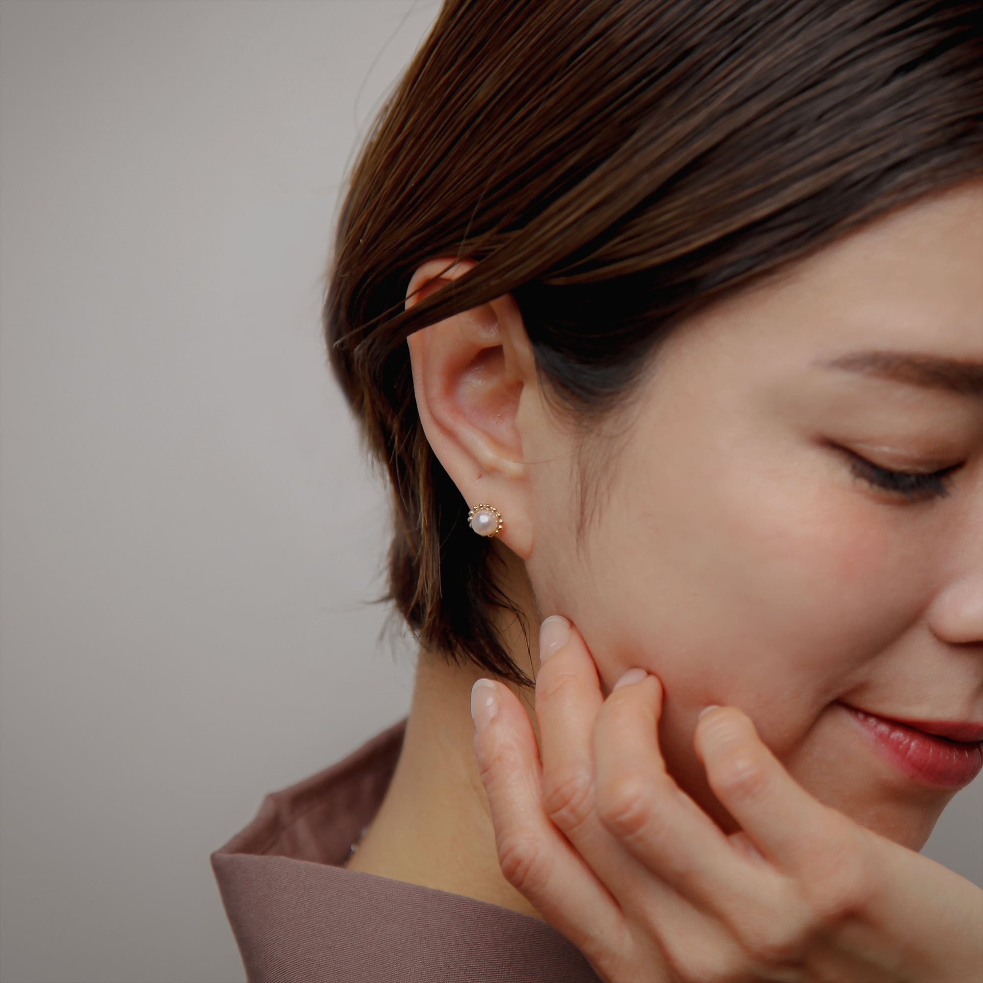 Carina Akoya Pearl Earrings 5.5-6.0mm K18YG