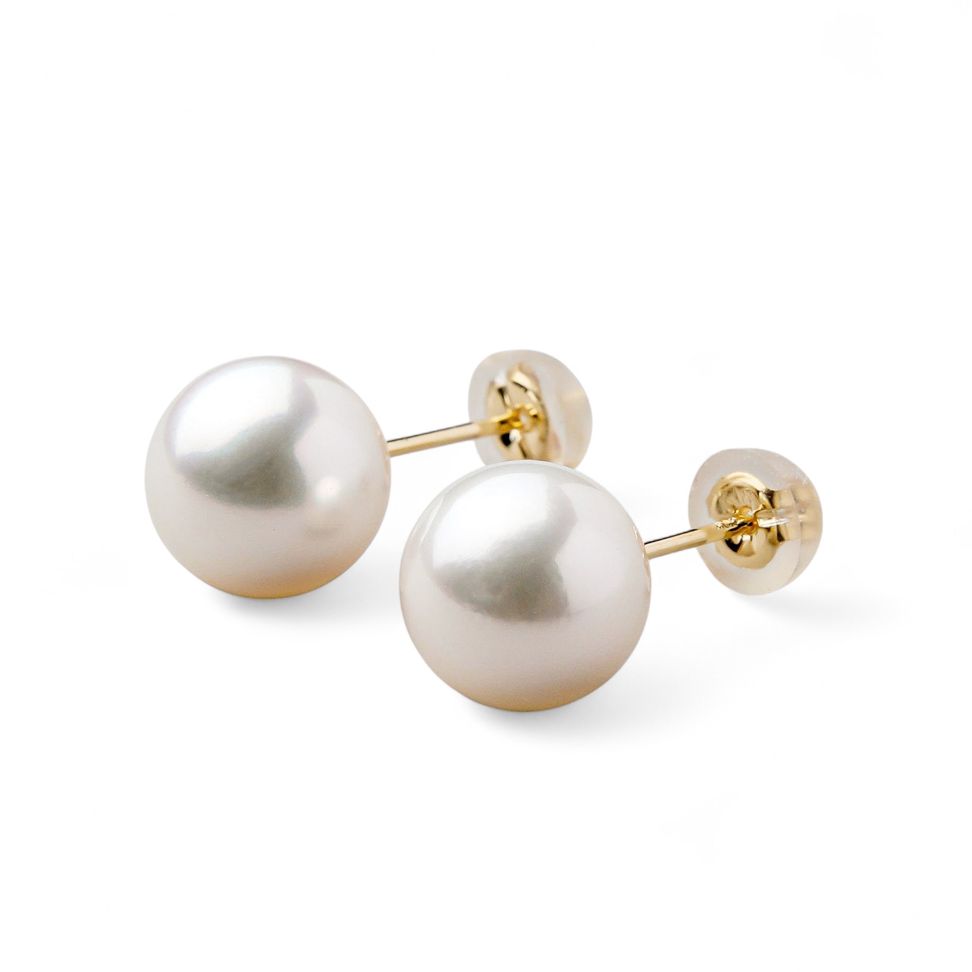 LUXE Akoya Pearl Earrings 9.0-9.5mm PT900 / K18YG