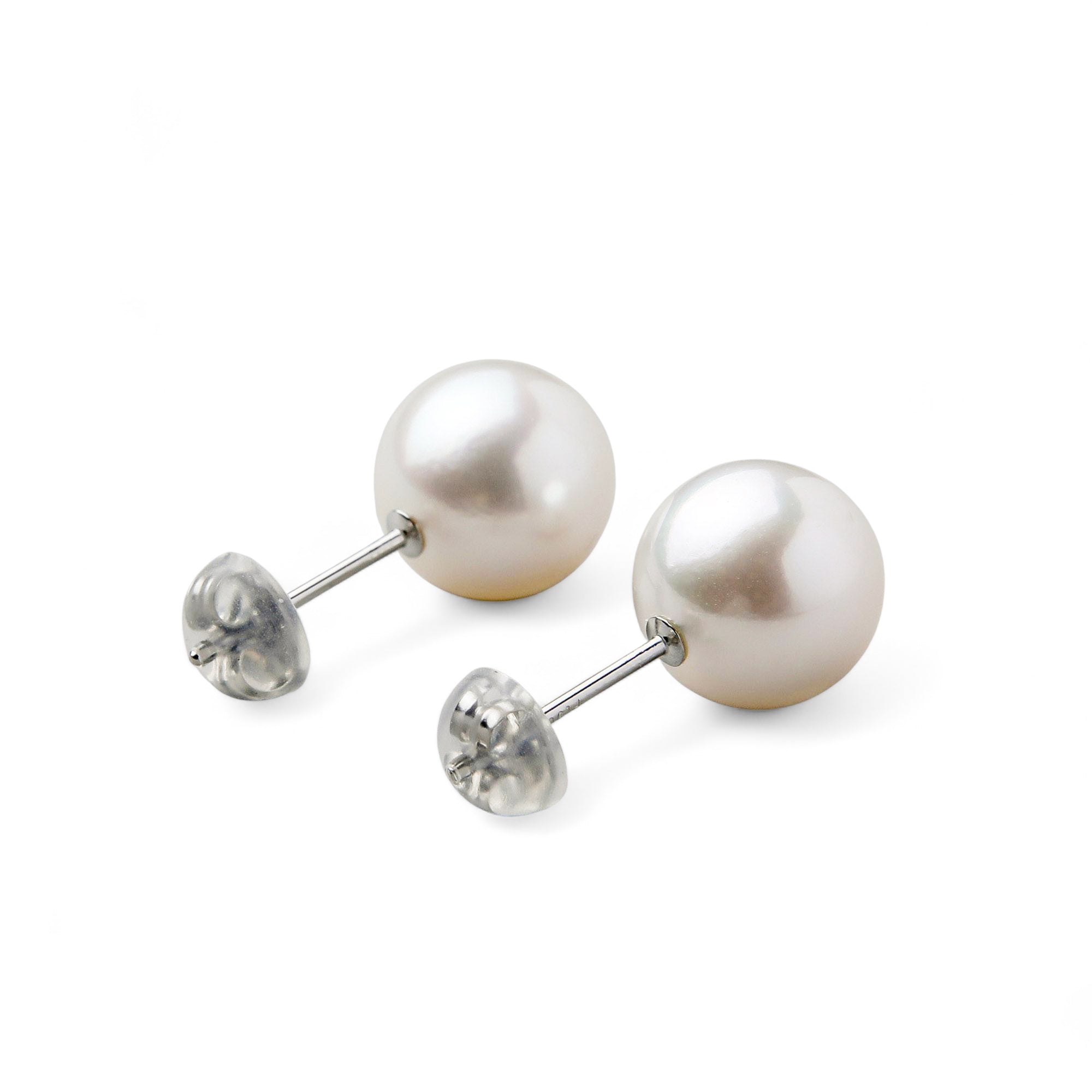 LUXE Akoya Pearl Earrings 9.0-9.5mm PT900 / K18YG