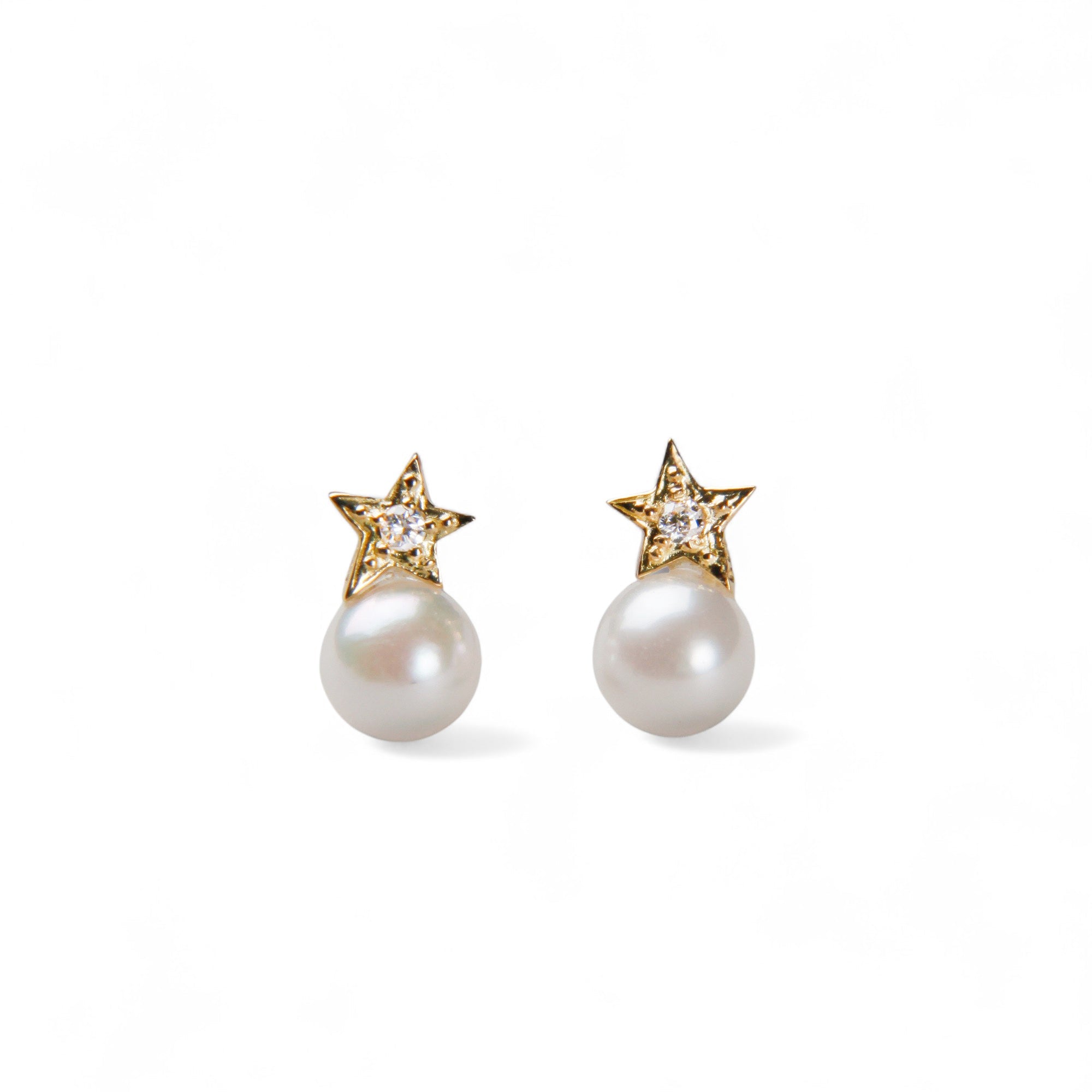 Petit Claire 阿古屋珍珠耳環<br>4.5-5.0mm K18YG星光