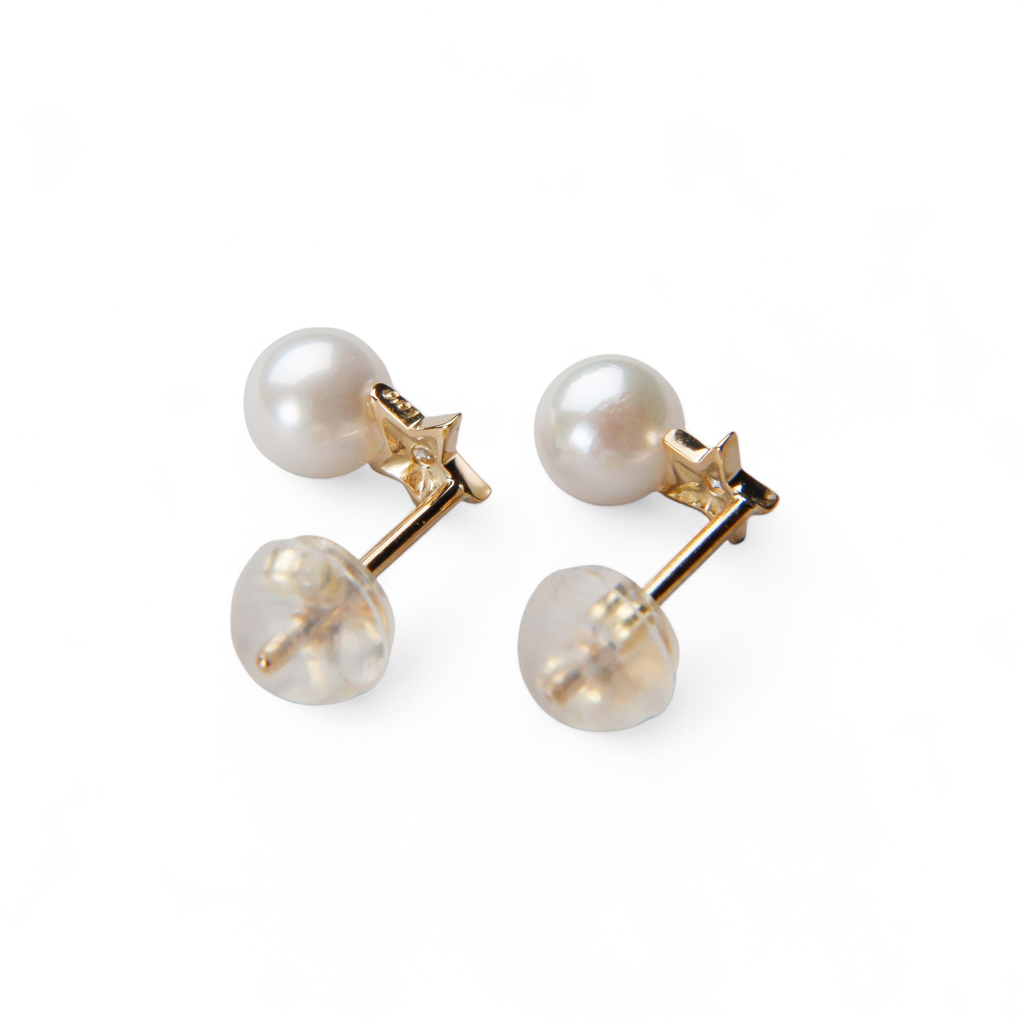 Petit Claire 阿古屋珍珠耳環<br>4.5-5.0mm K18YG星光