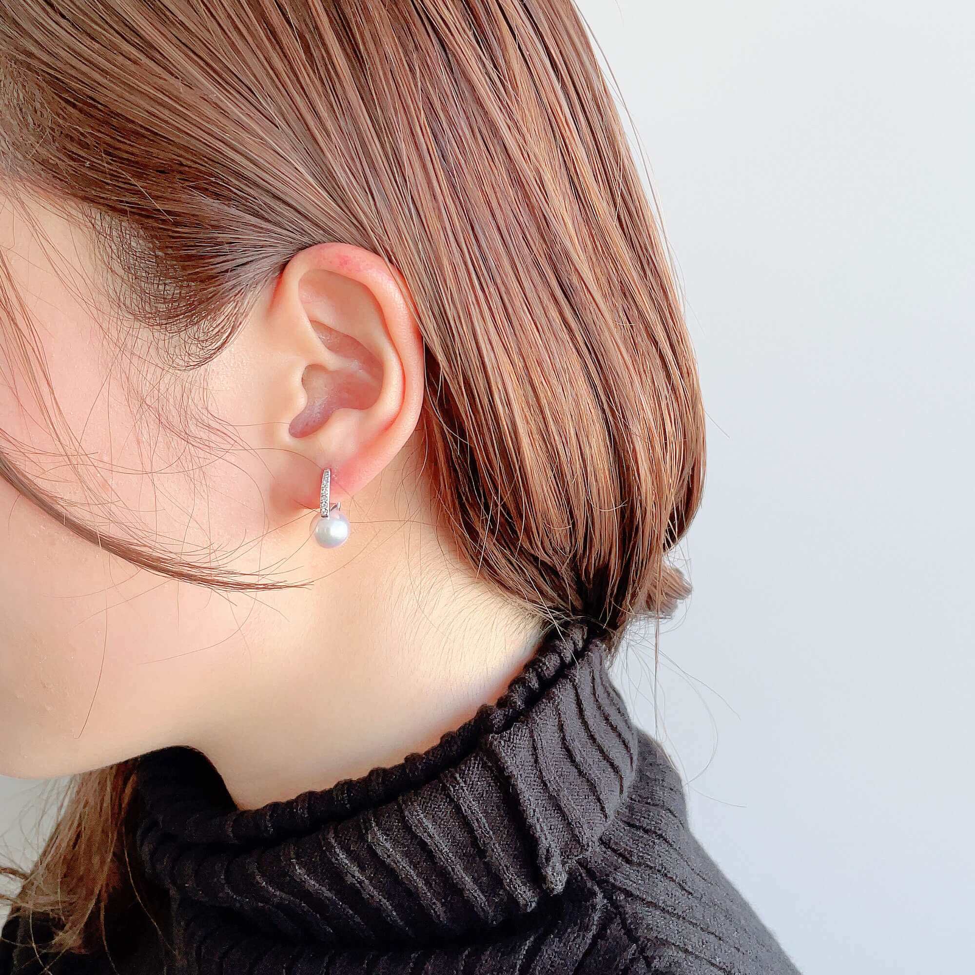 LUXE Akoya Pearl Earrings 8.5-9.0mm K18WG