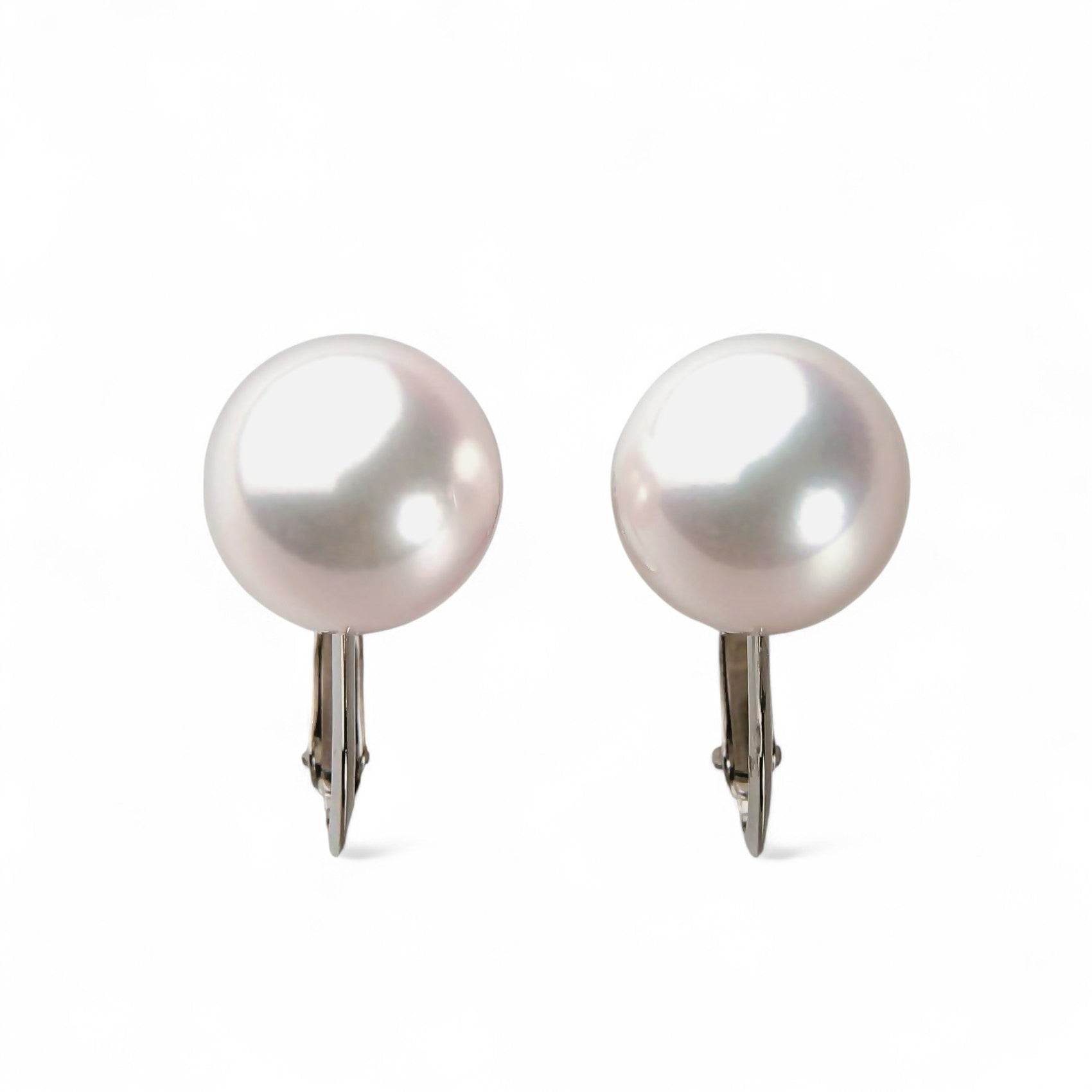 Aurora HANADAMA Akoya Pearl Earrings 9.0-9.5mm K14WG -TOP Quality-