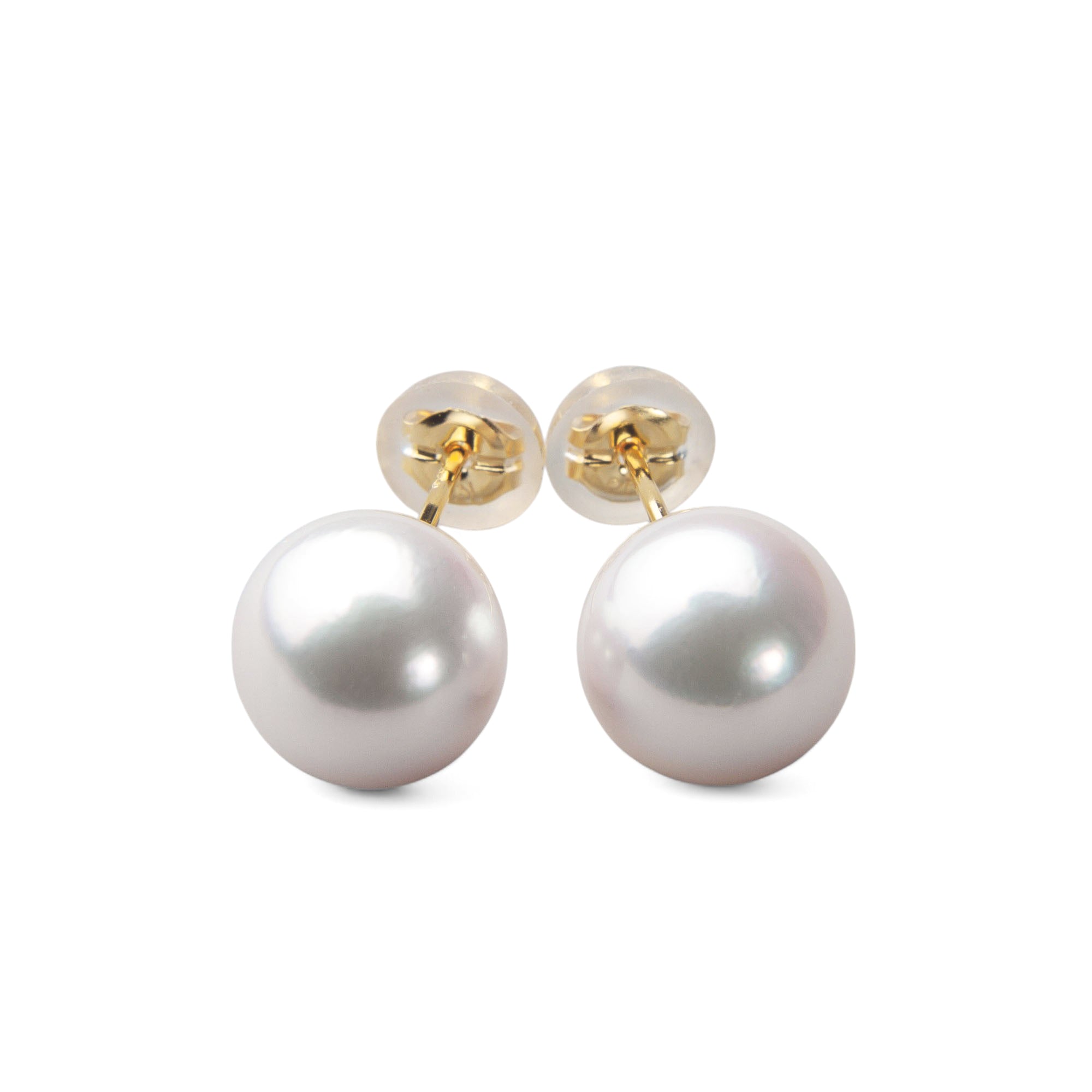LUXE Akoya Pearl Earrings 8.5-9.0mm K18 with Fringe Charm