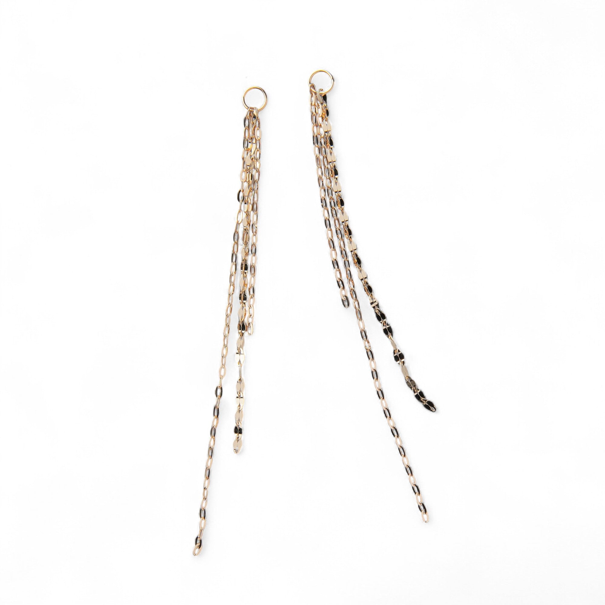 LUXE Akoya Pearl Earrings 8.5-9.0mm K18 with Fringe Charm