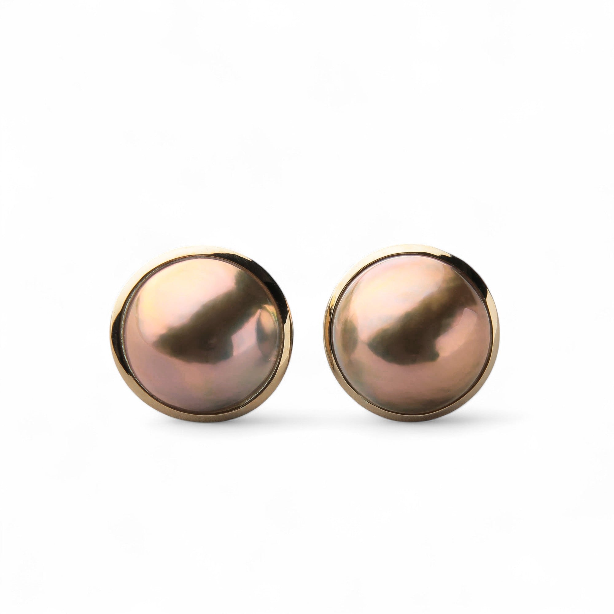 Mabe Pearl Earrings 13mmUP K18YG