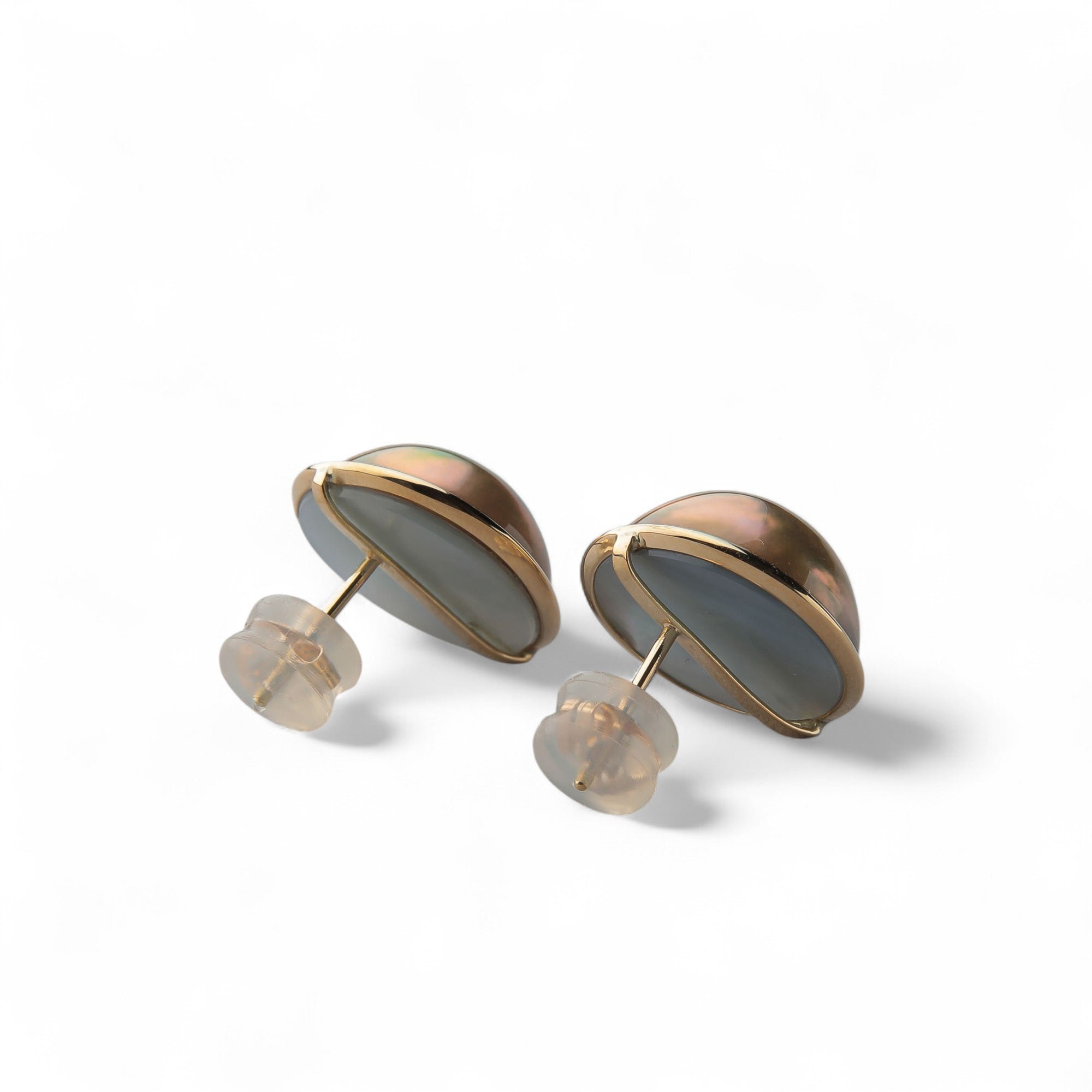 Mabe Pearl Earrings 13mmUP K18YG