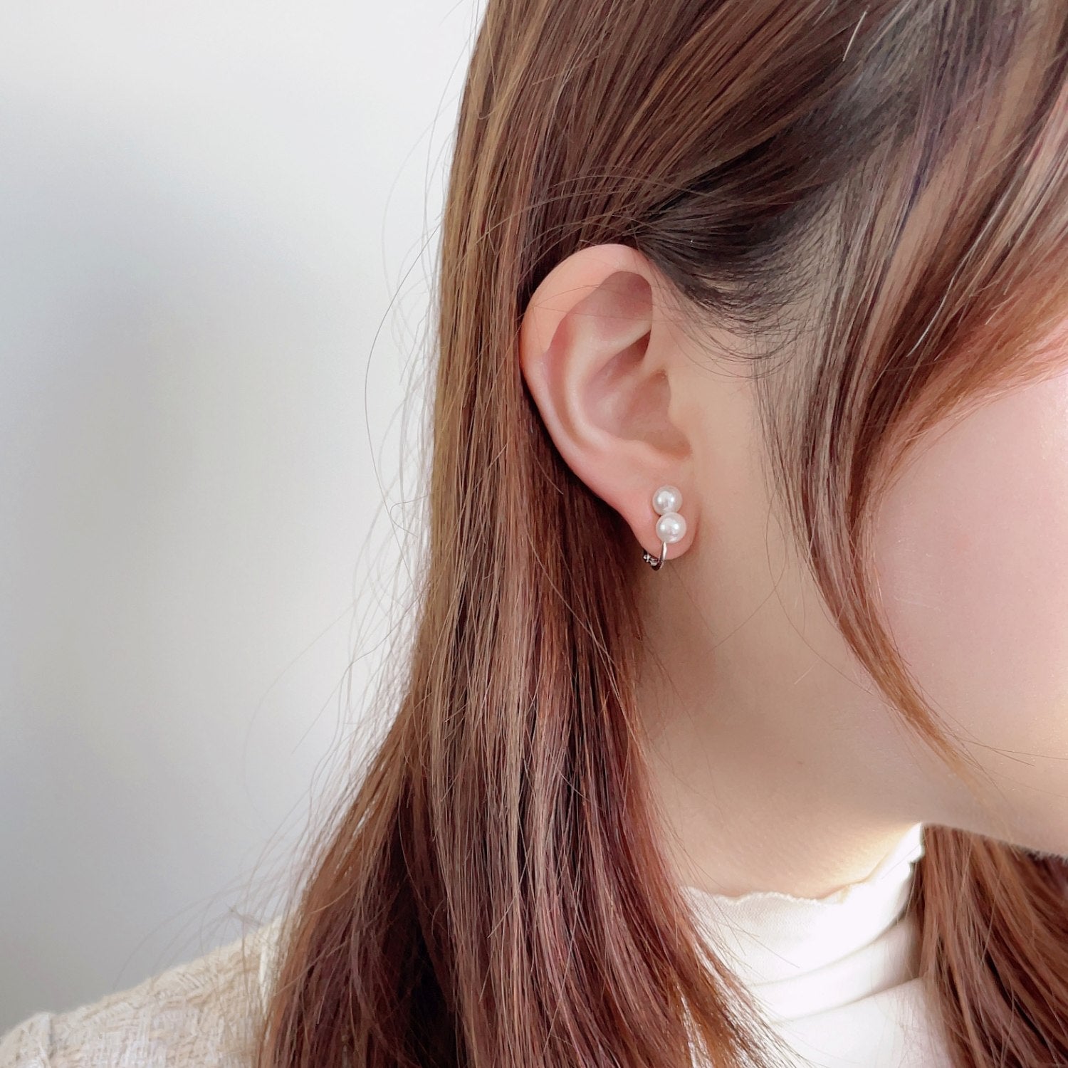 Carina Akoya Pearl Double Clip-on Earrings 5.5-6.0mm SV925