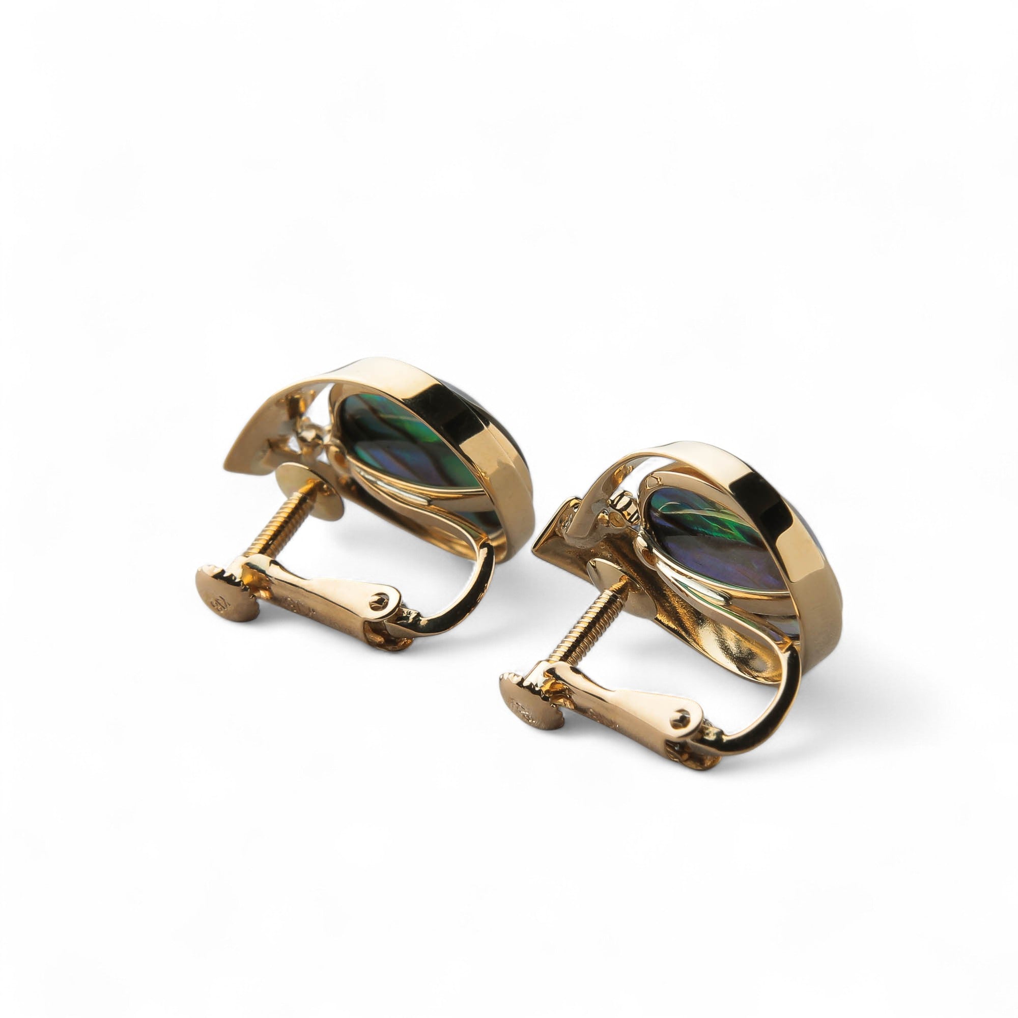 Abalone Pearl Clip-on Earrings 10mmUP K18YG