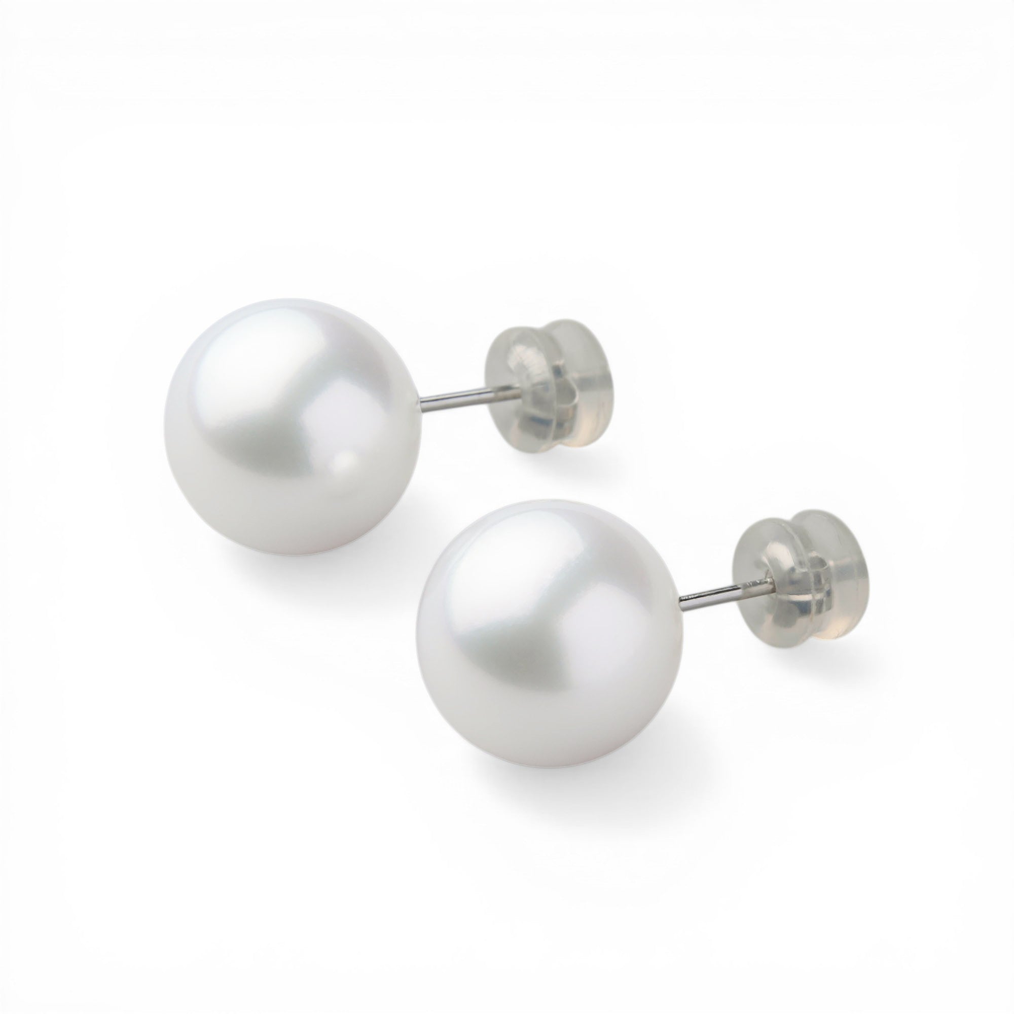 South Sea White Pearl Stud Earrings 11mm UP PT900 -Aurora Venus-