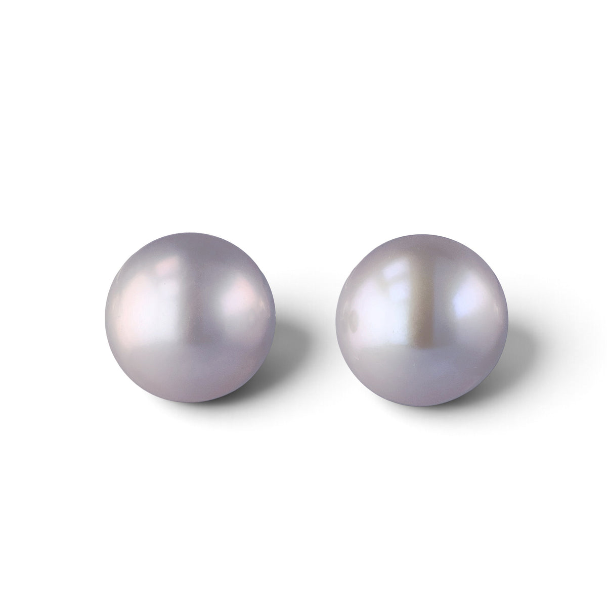 Bubble Freshwater Pearl Earrings 10mmUP Gray PT900
