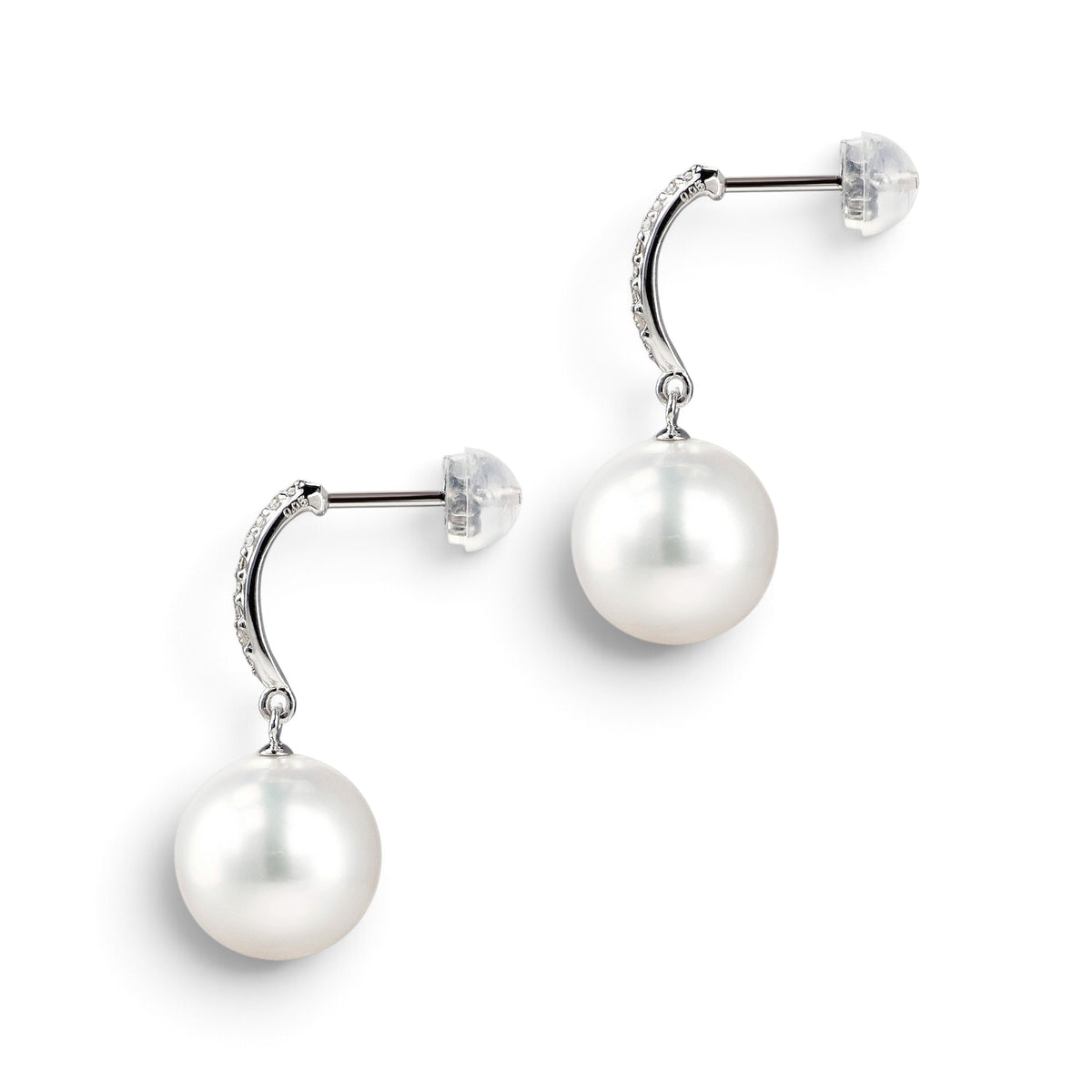 South Sea White Pearl Earrings 10mmUP PT900