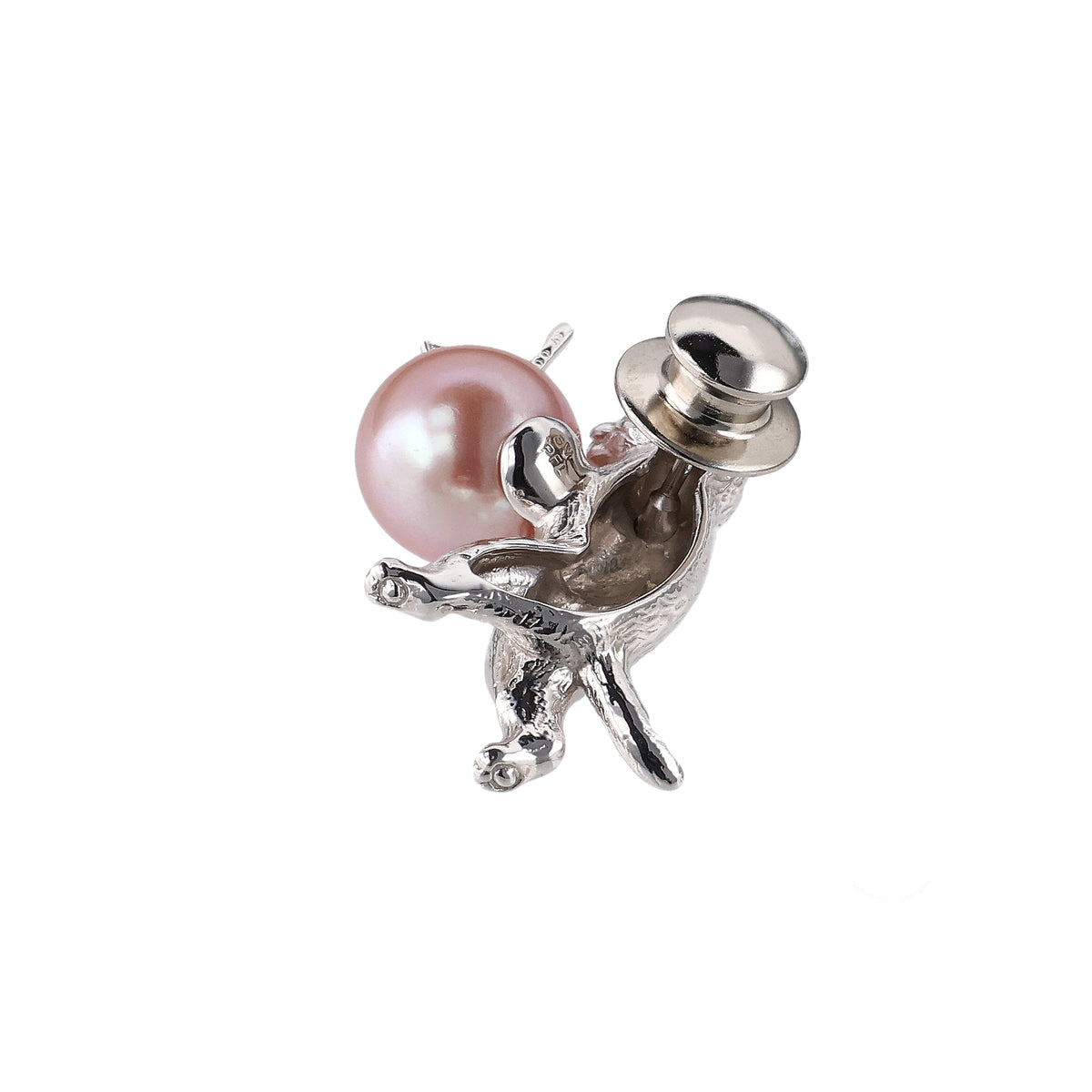 plumberry Freshwater Pearl Cat Brooch 11mmUP SV925 Apple