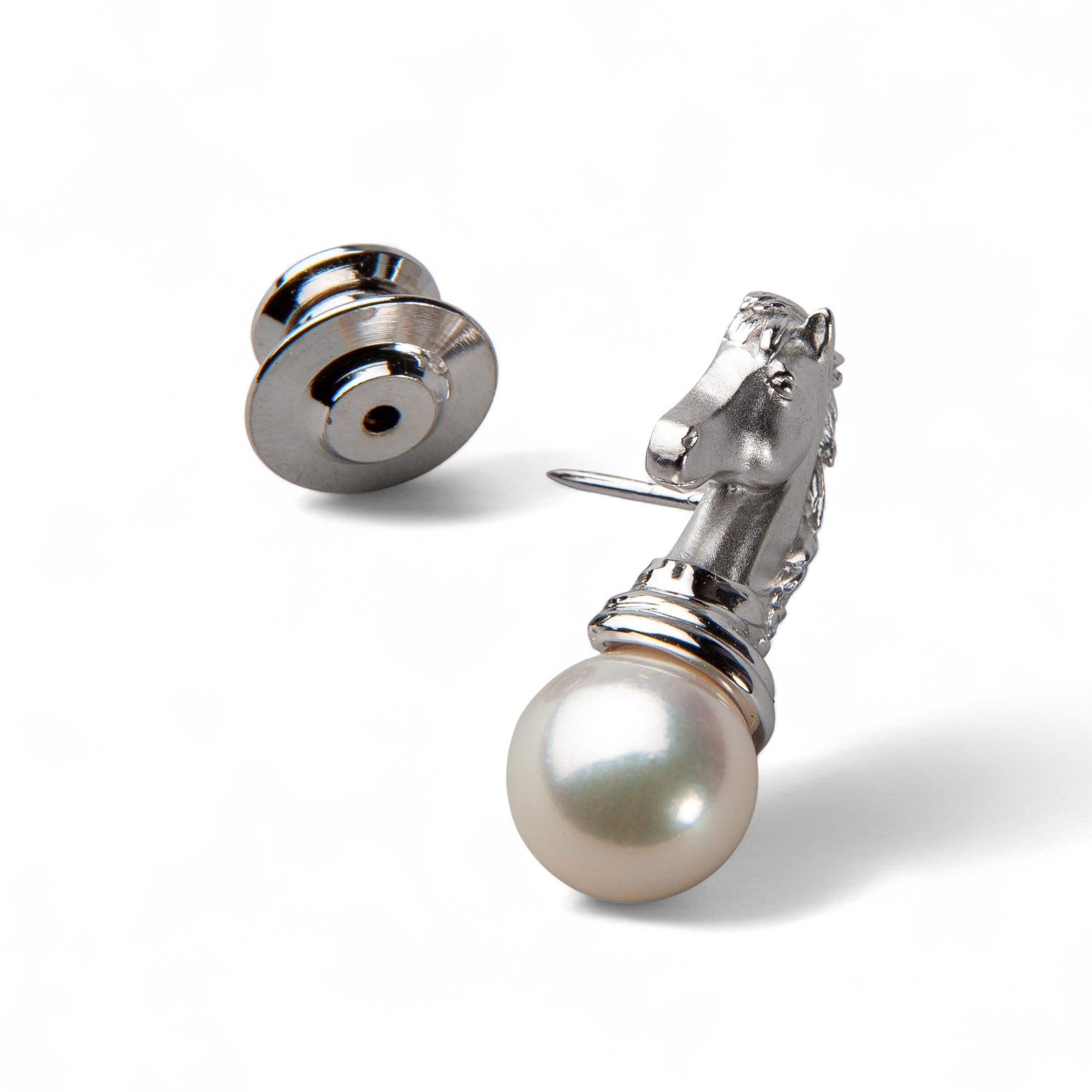 LUXE Akoya Pearl Brooch 9.0-9.5mm SV925 Horse