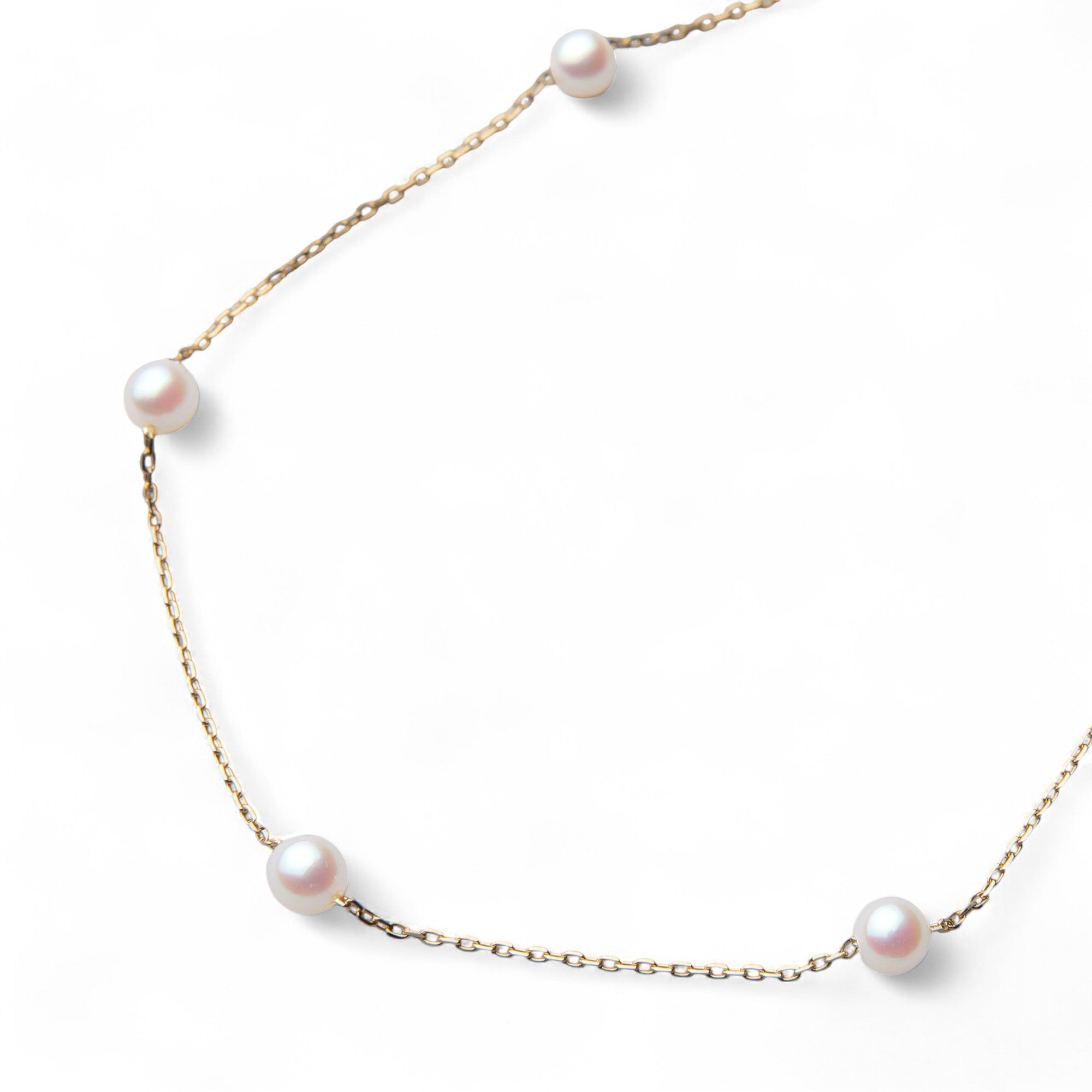 enSTYLE 日本阿古屋珍珠手链 3.5-4.0 毫米 K18YG