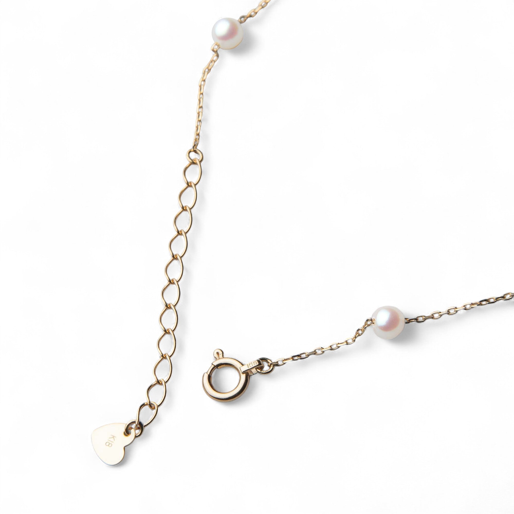 enSTYLE 日本阿古屋珍珠手链 3.5-4.0 毫米 K18YG