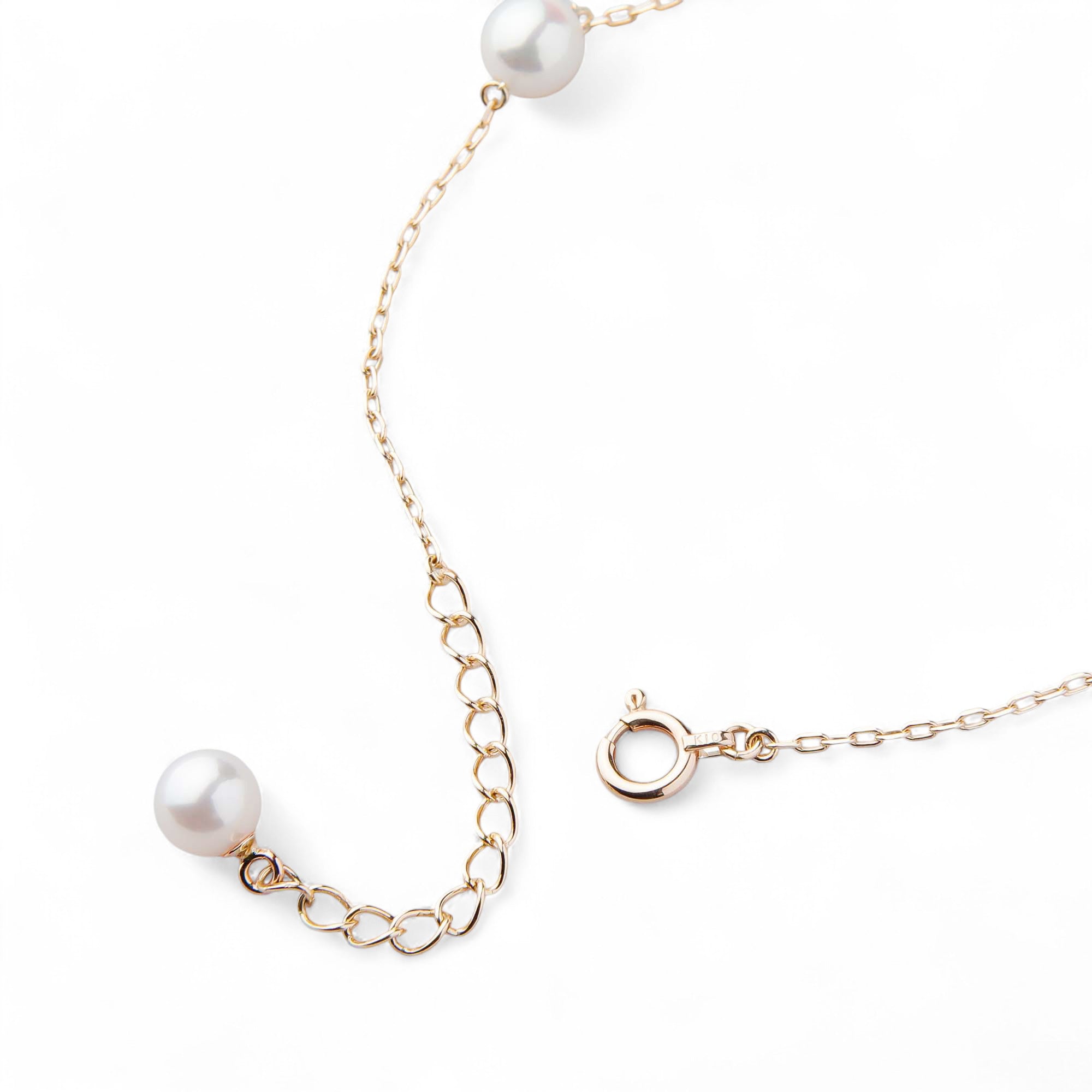 Fleur Eclat Akoya 珍珠花形手鍊 5.0–5.5 mm K10YG