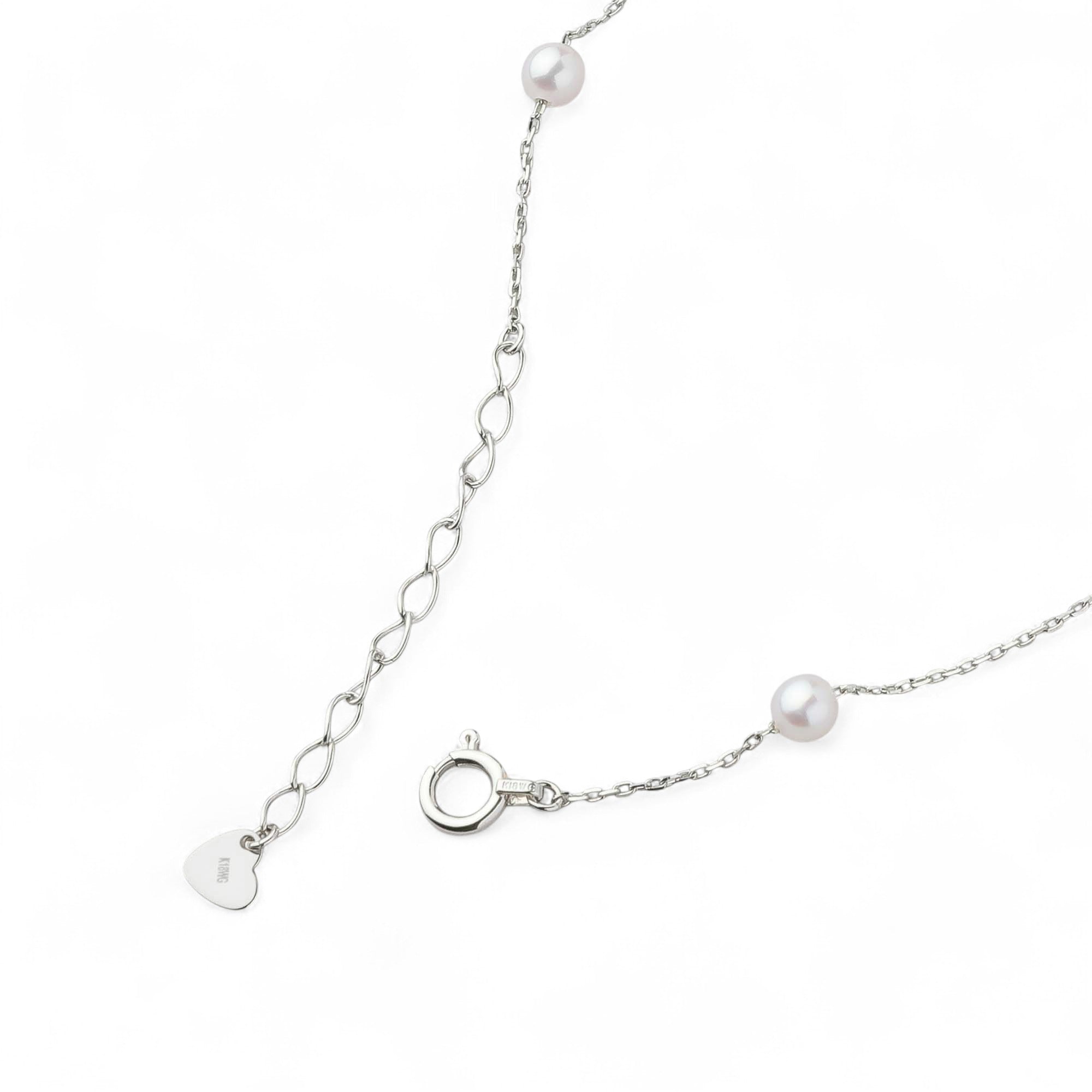enSTYLE Akoya Pearl Station Bracelet 3.5-4.0mm K18 White Gold