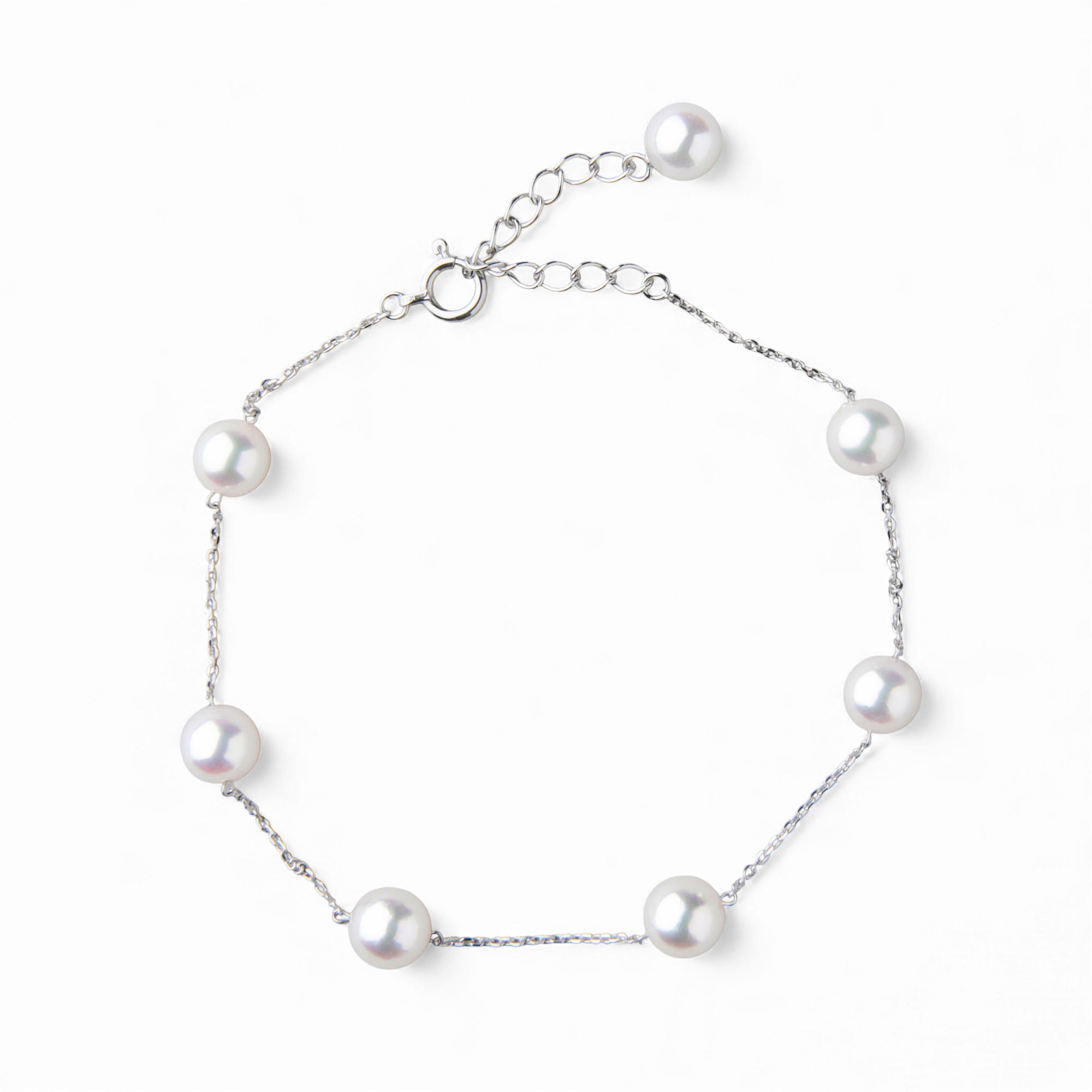 enSTYLE Akoya Pearl Station Bracelet 5.5–6.0mm K18WG