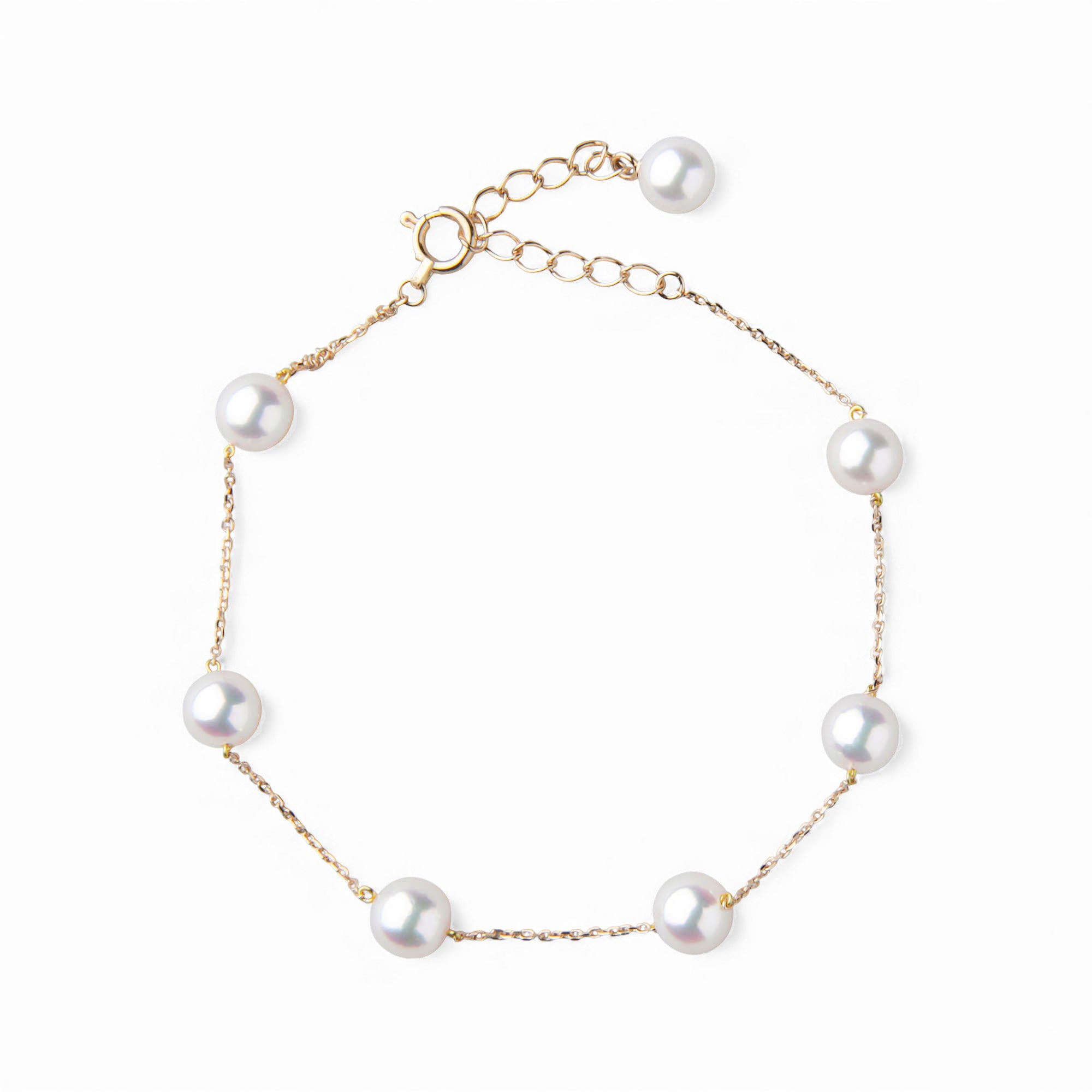 enSTYLE Akoya Pearl Station Bracelet 5.5–6.0mm K18YG