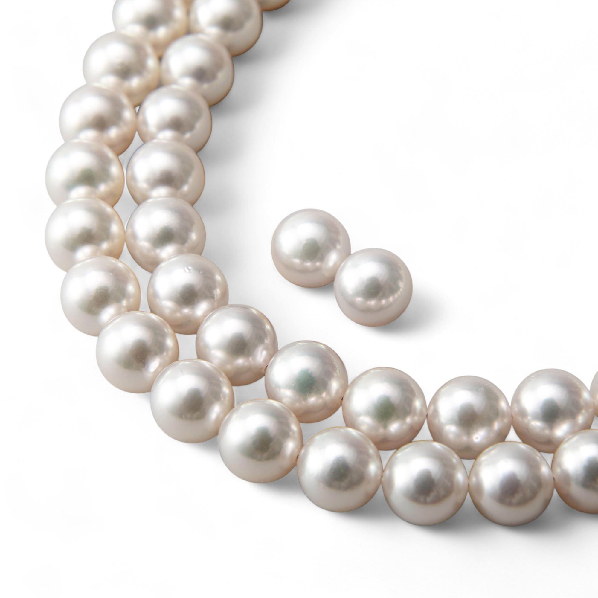 Akoya Pearl Necklace Set 7.0-7.5mm -Superior-