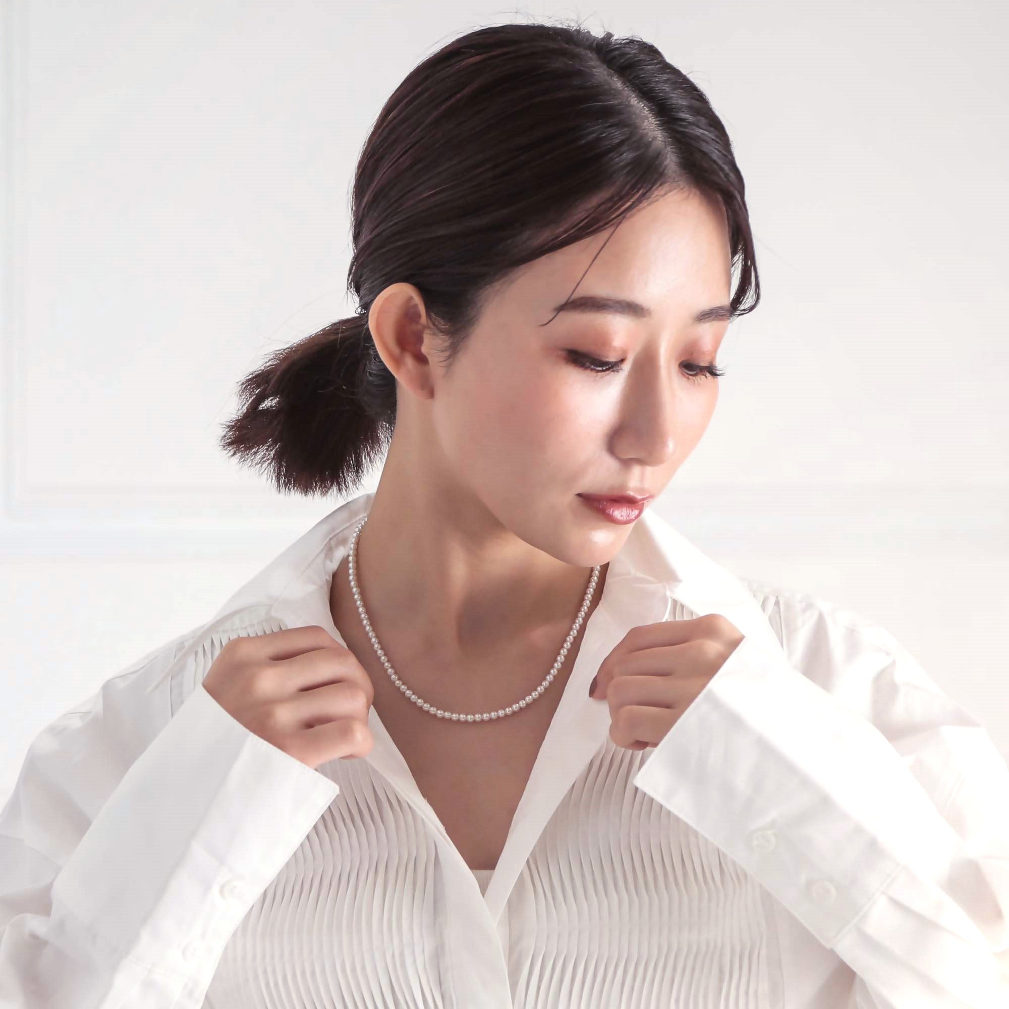 淡水珍珠(有核)项链 3.5–4.0毫米