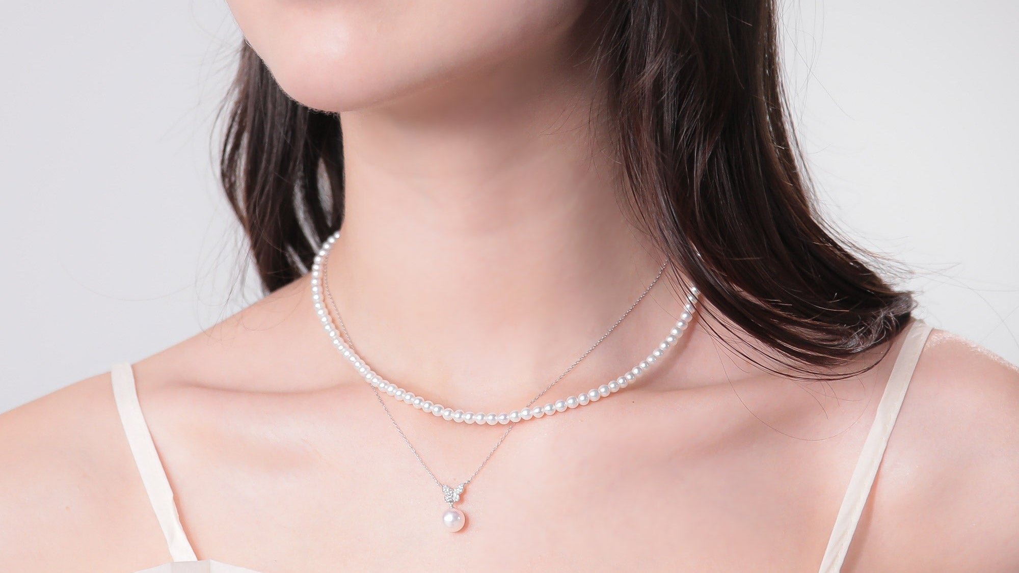 淡水珍珠(有核)项链 3.5–4.0毫米