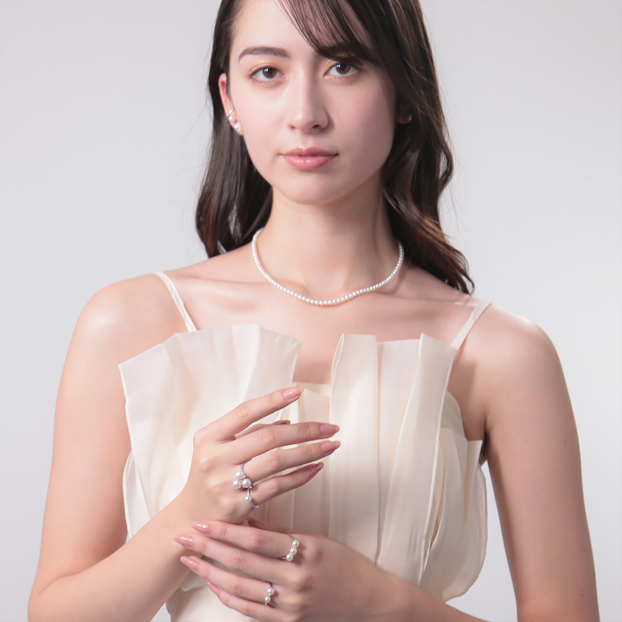 淡水珍珠(有核)项链 3.5–4.0毫米