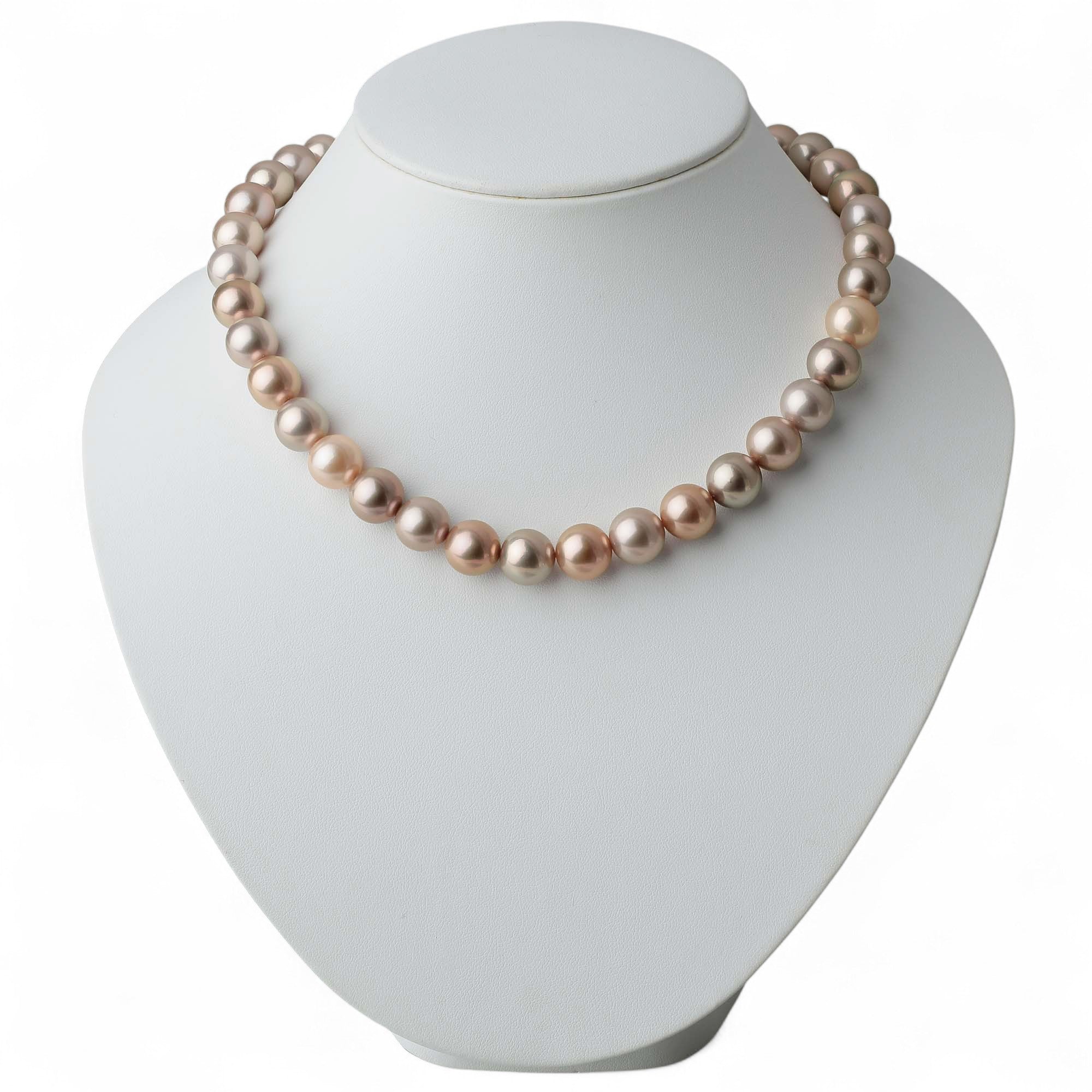 Nucleated Freshwater Pearl Necklace 10.3–12.0mm Kingfisher Certified -Mauvette-