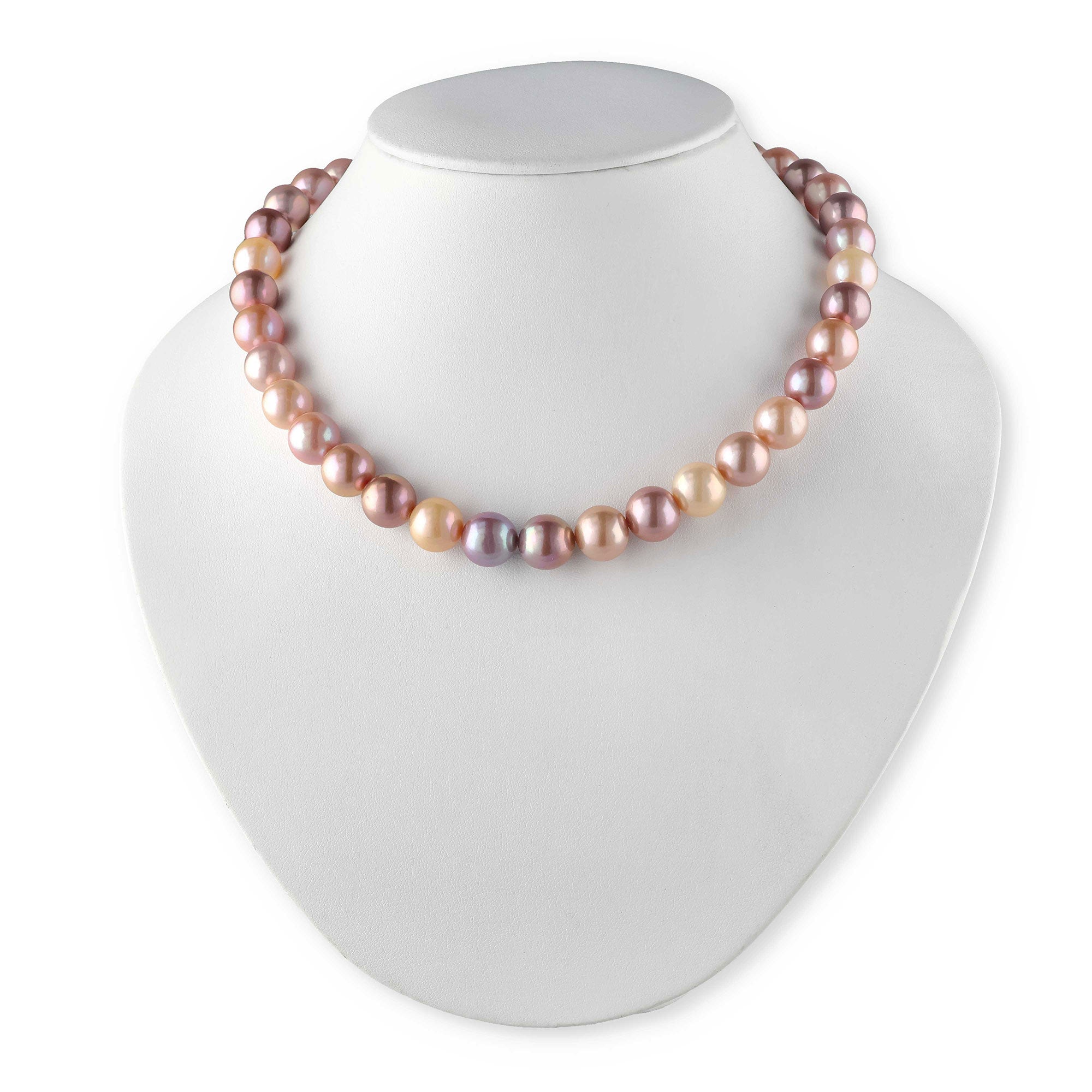Nucleated Freshwater Pearl Necklace 11.0-11.9mm Kingfisher Certified -Mauvette-