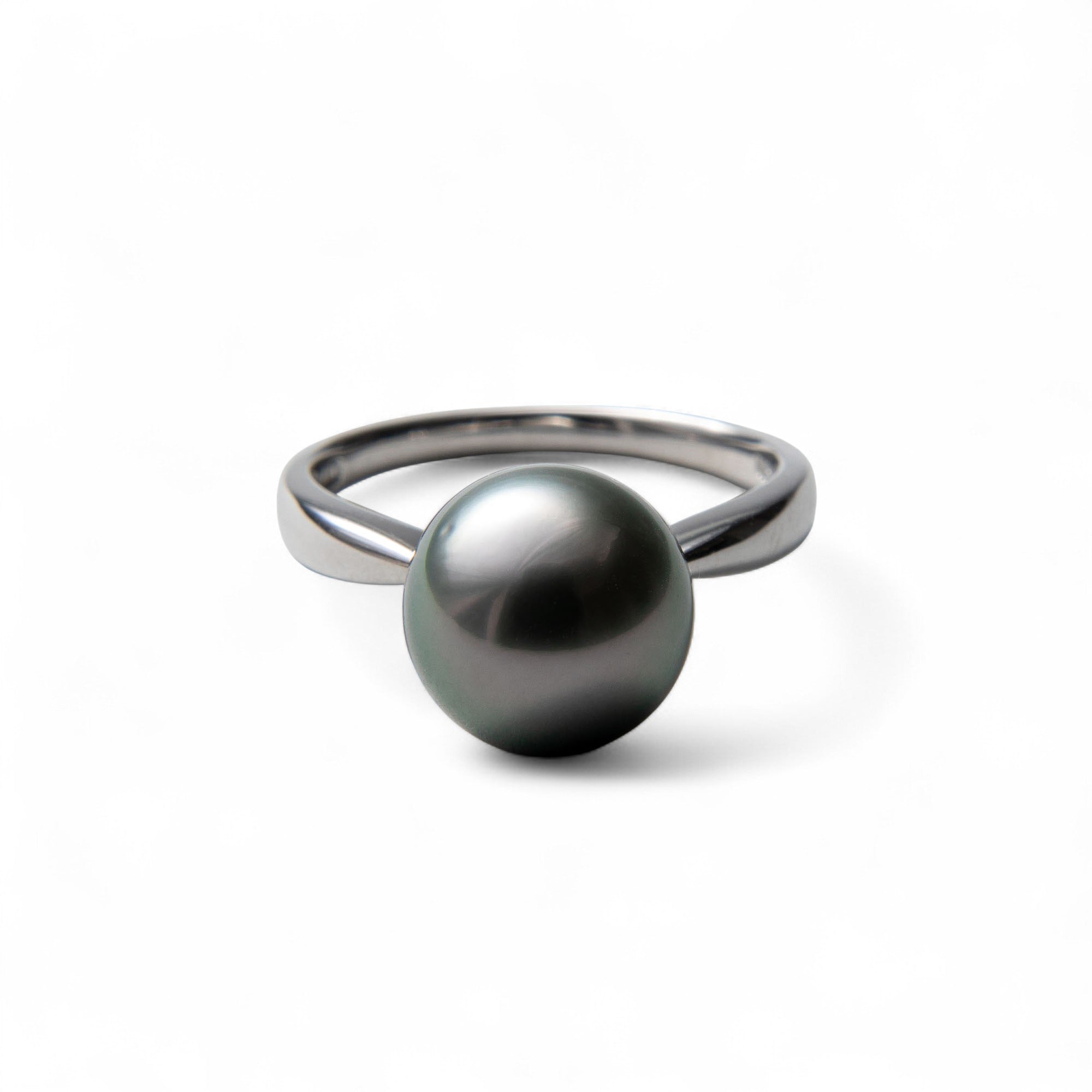 LUXE Tahitian Black Pearl Ring 9mmUP PT900