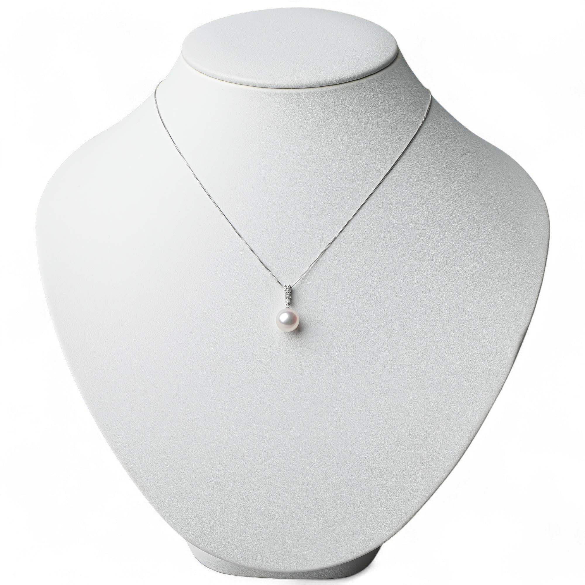 LUXE Akoya Pearl Pendant Top 8.5-9mm K18WG/K18YG