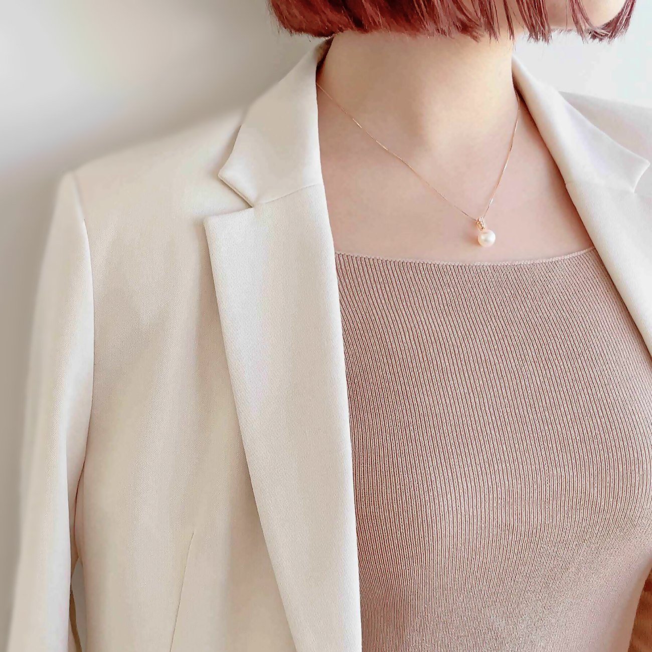 LUXE Akoya Pearl Pendant Top 8.5-9mm K18WG/K18YG
