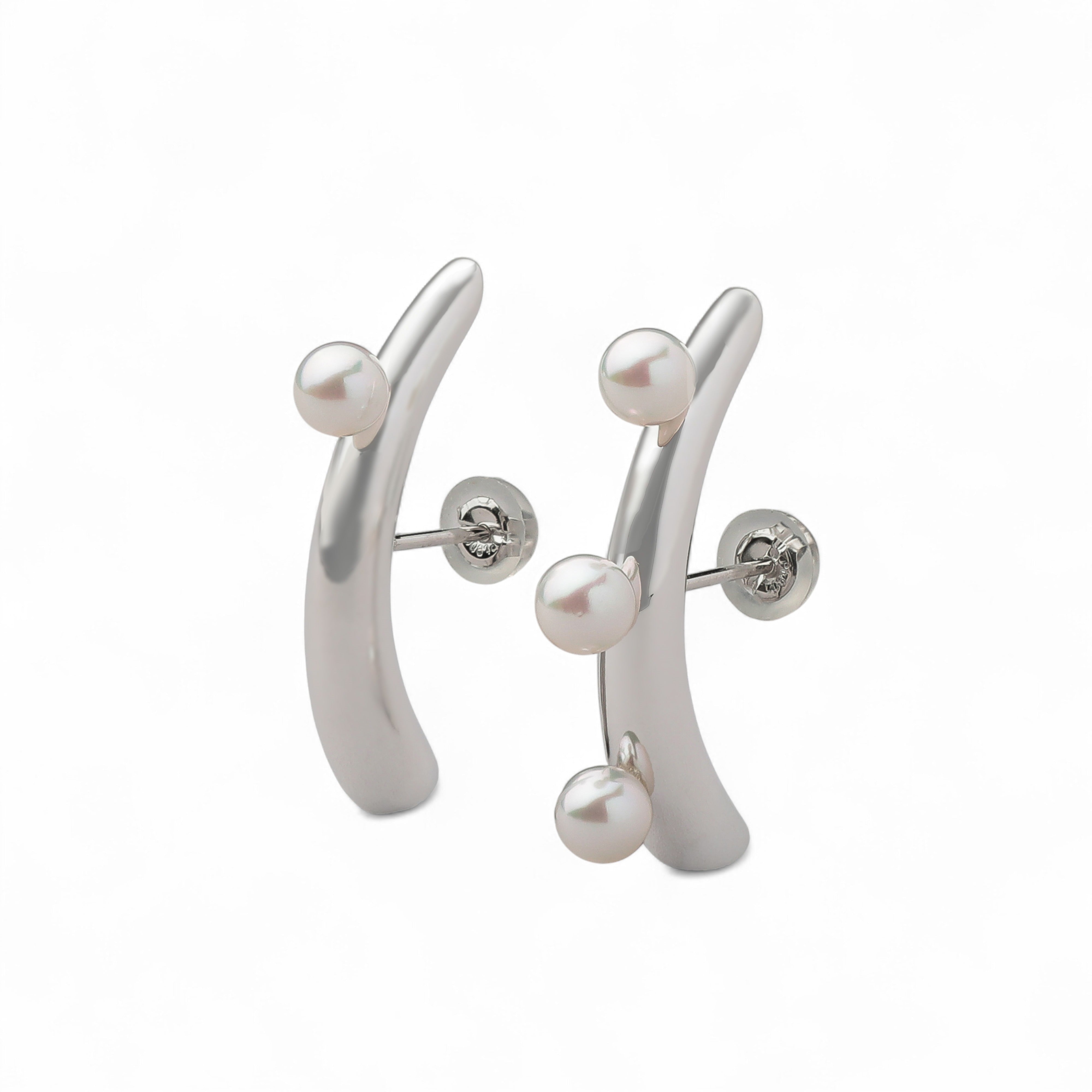 Mois Earrings Akoya Pearl 4.5–5.0mm SV925/PT900